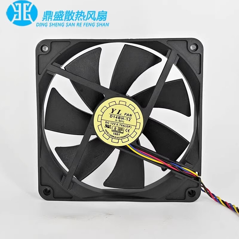 Y.L.FAN D14BH-12 14025 DC12V 0.70A 14CM 4-Wire Cooling Fan