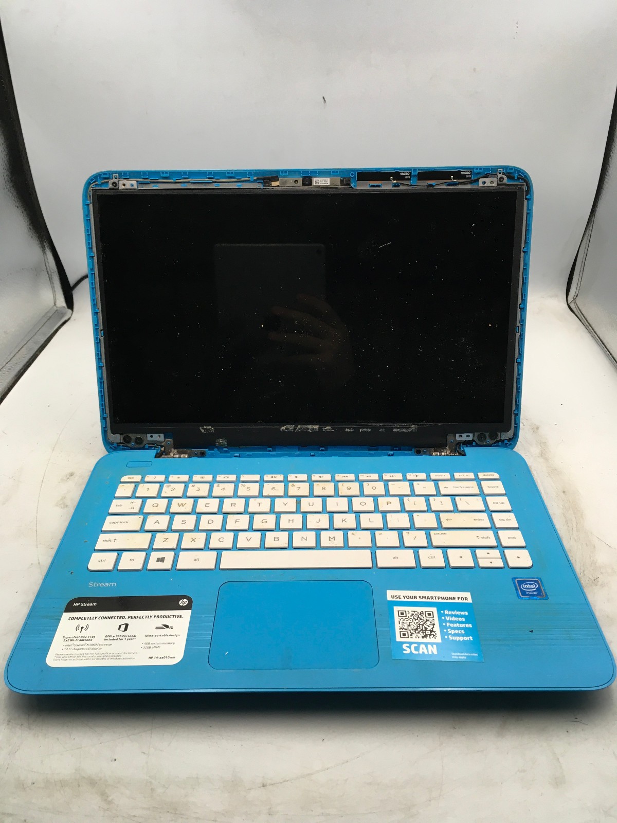 HP STREAM 14 AX010WM - FOR PARTS/REPAIR - INTEL CELERON N3060 - 4GB RAM -READ-BB