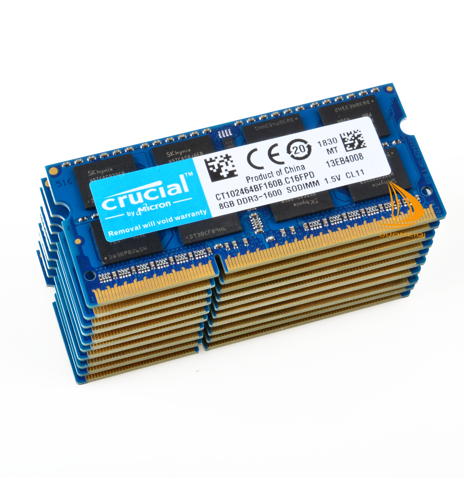 Crucial 10x 8GB 2Rx8 PC3-12800S DDR3-1600Mhz SODIMM Laptop Memory RAM 204Pin &s0