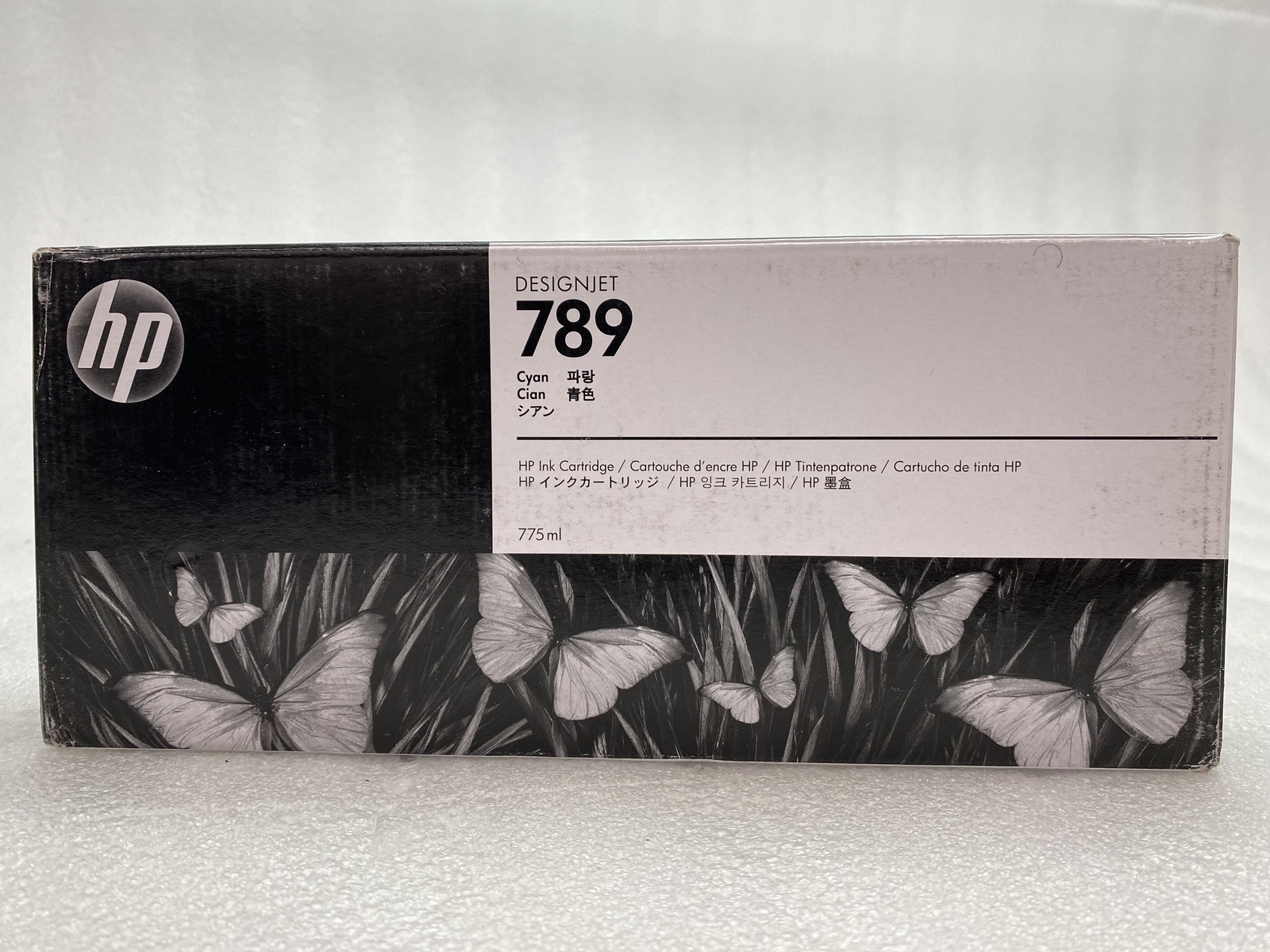 Genuine OEM Sealed HP 789 Cyan 775ml Ink Cartridge Designjet CH616A EXP AUG 2014