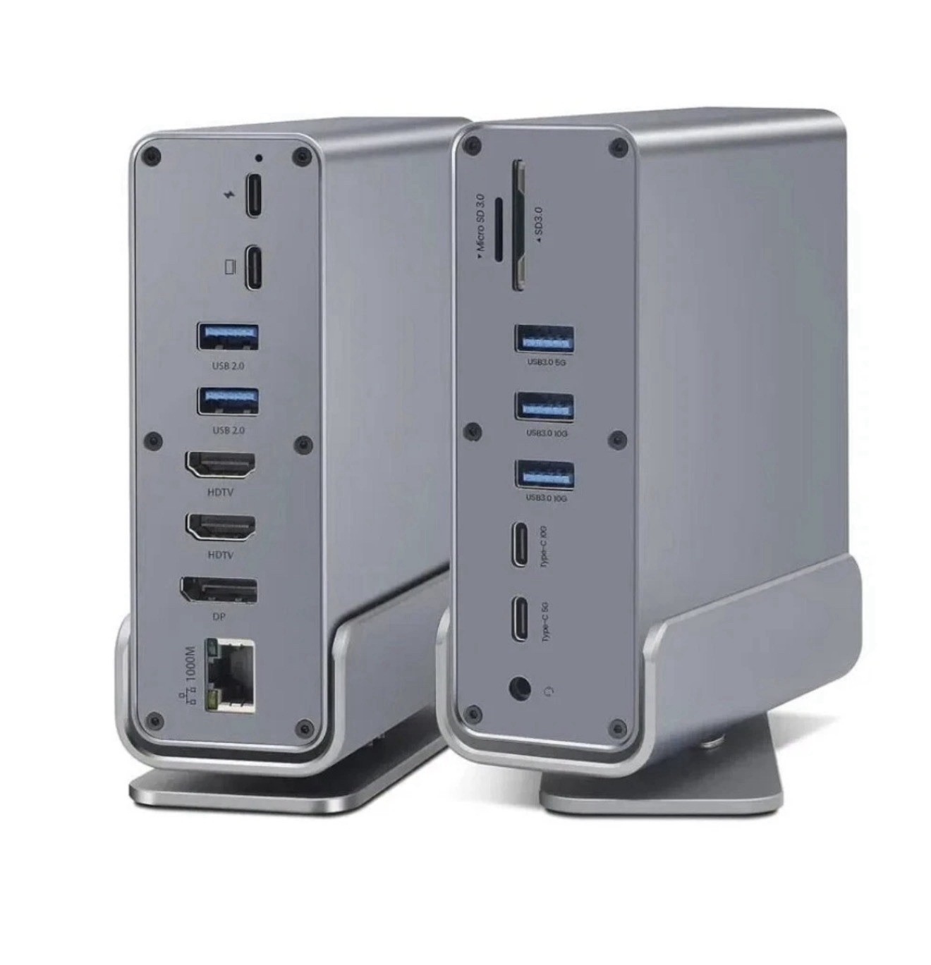 15-in-1 USB C Docking Station, Triple Monitor 4K HDMI Hub, 3xUSB 3.2