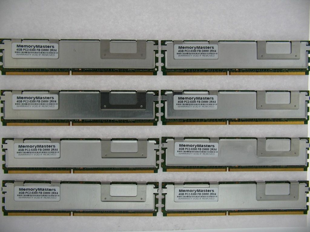 LOT OF 6 Kits 32GB KIT 8X4GB DELL PowerEdge 2950 1950 2950 1900 1955 R900 MEMORY