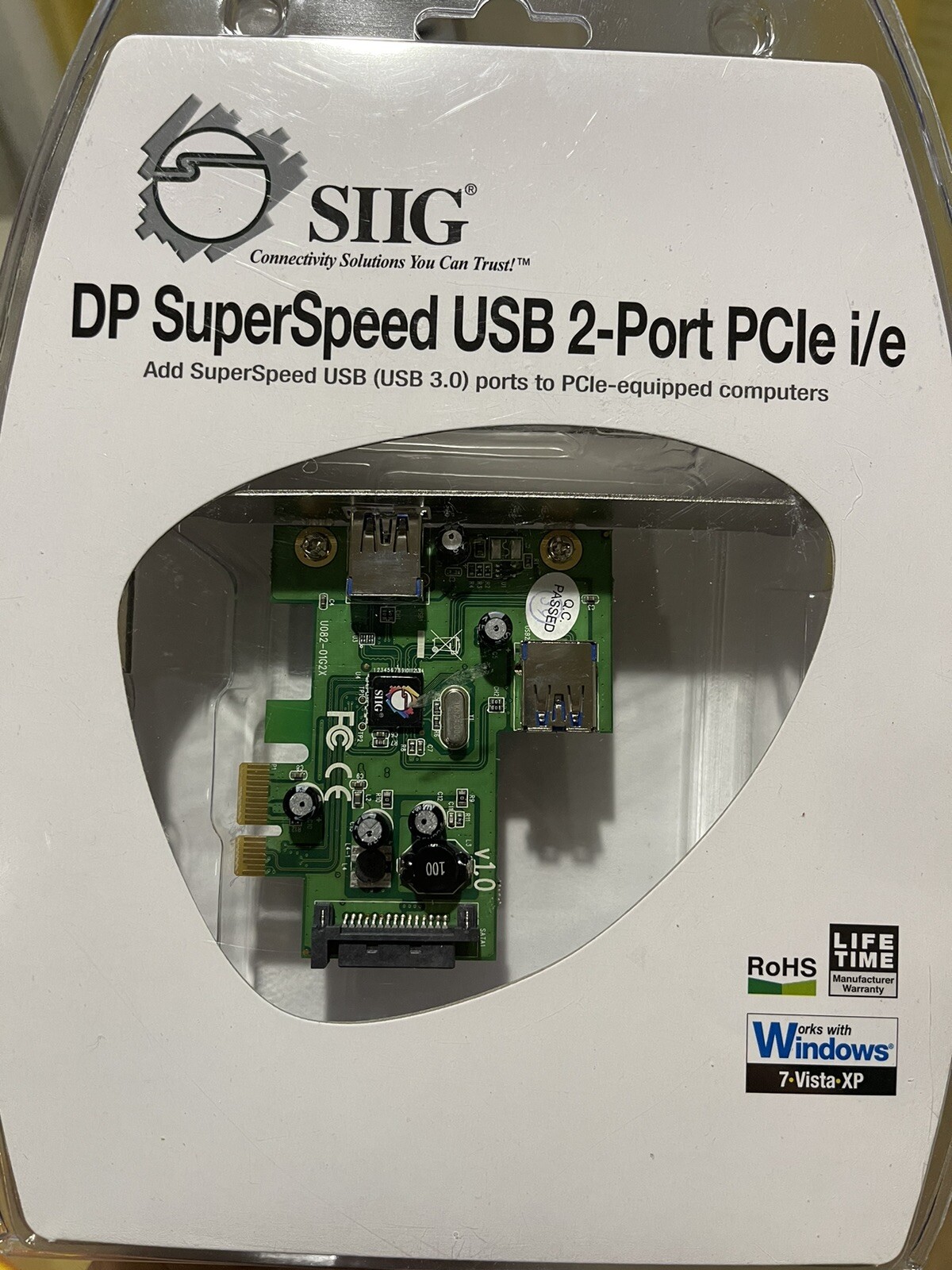 SIIG DP Superspeed USB3.0 2-Port PCle- JU-P20412-S2 FREE S/H