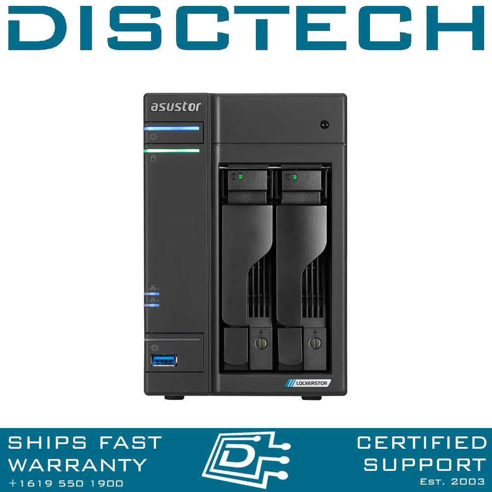 Asustor 24TB Nimbustor 2 Gen 2 AS6702T 2-bay SATA NVMe NAS System
