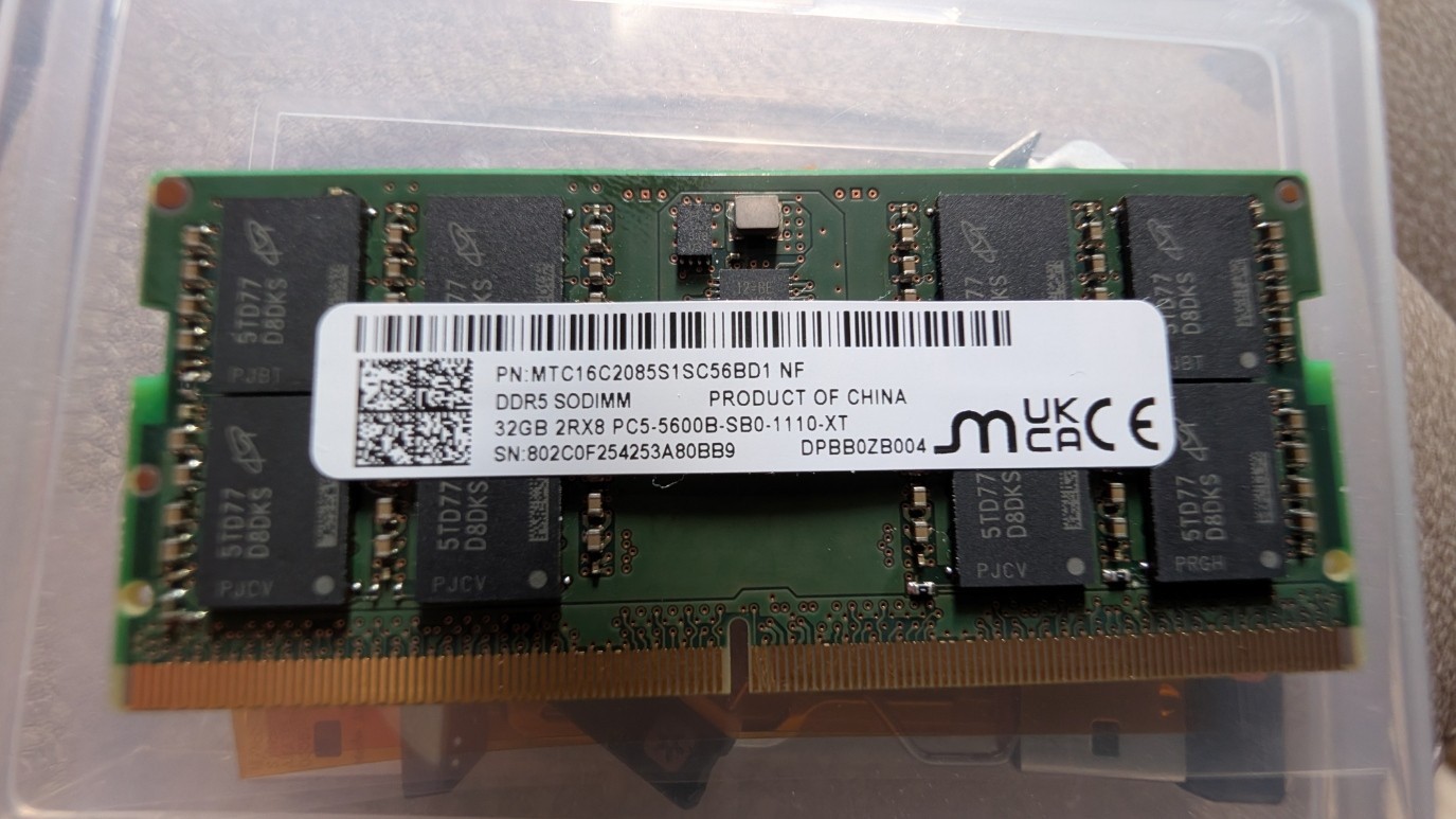 Samsung 1x32GB PC5-44800 DDR5 5600 MHz SODIMM Laptop Memory RAM M425R2GA3PB0-CWM