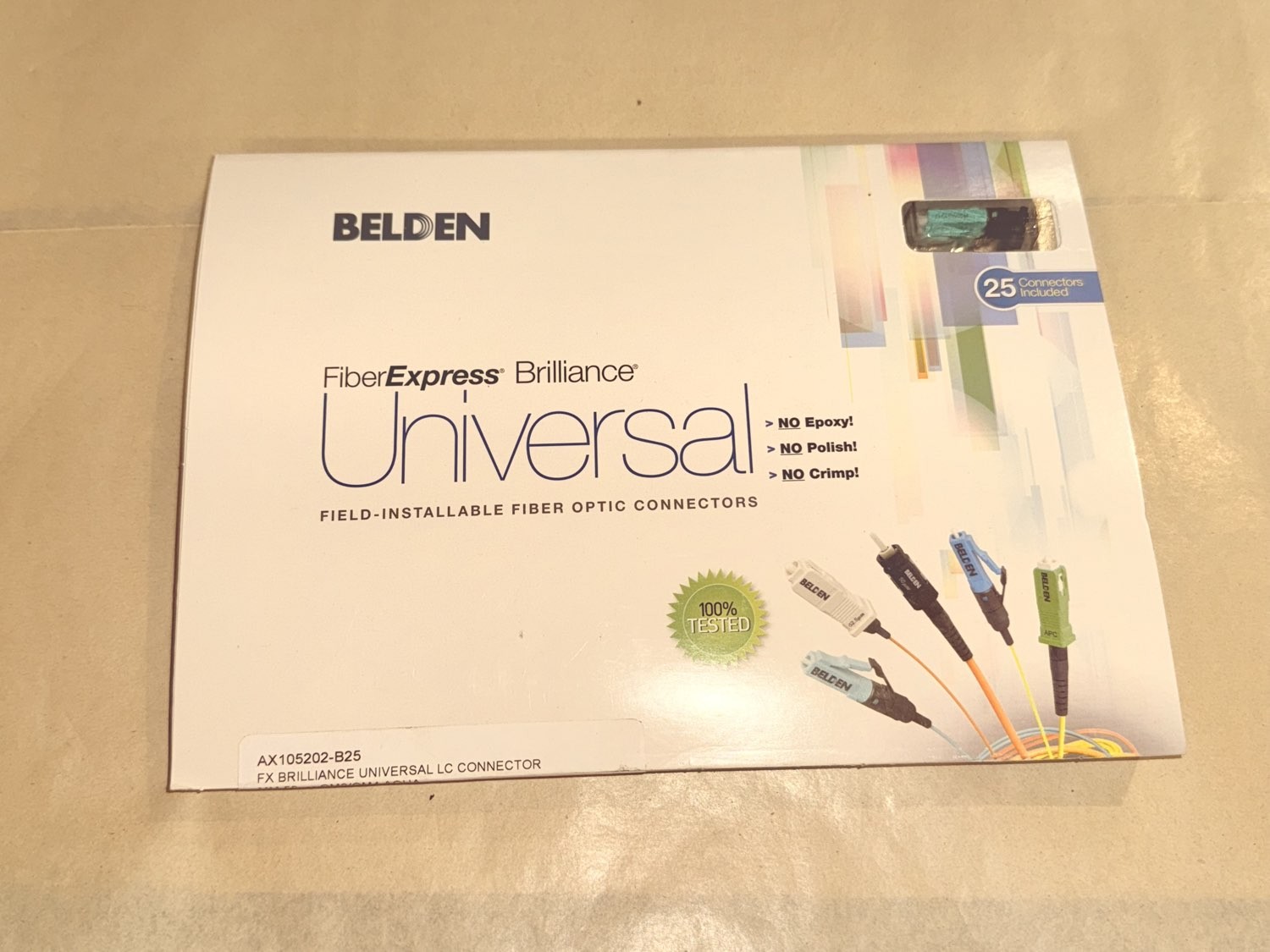 Belden AX105202-B25 FX Brilliance LC Connector OM3 OM4 MM 50um AQUA