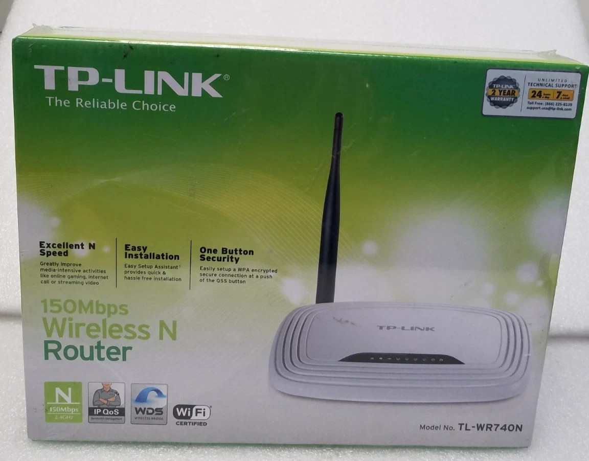 TP-Link TL-WR740N 150 Mbps 4-Port 10/100 Wireless N Router New Box SEALED