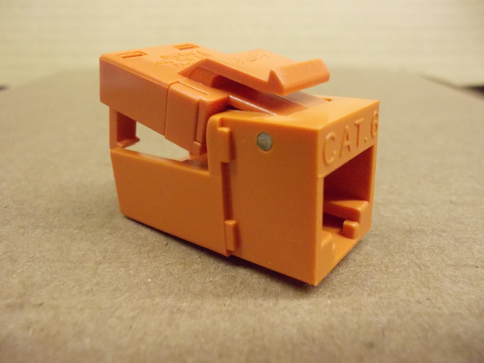 EZ-Snap Jack CAT6 Orange 706OR-1 by Platinum Tools, RJ45 Keystone Jack, Lot of 8