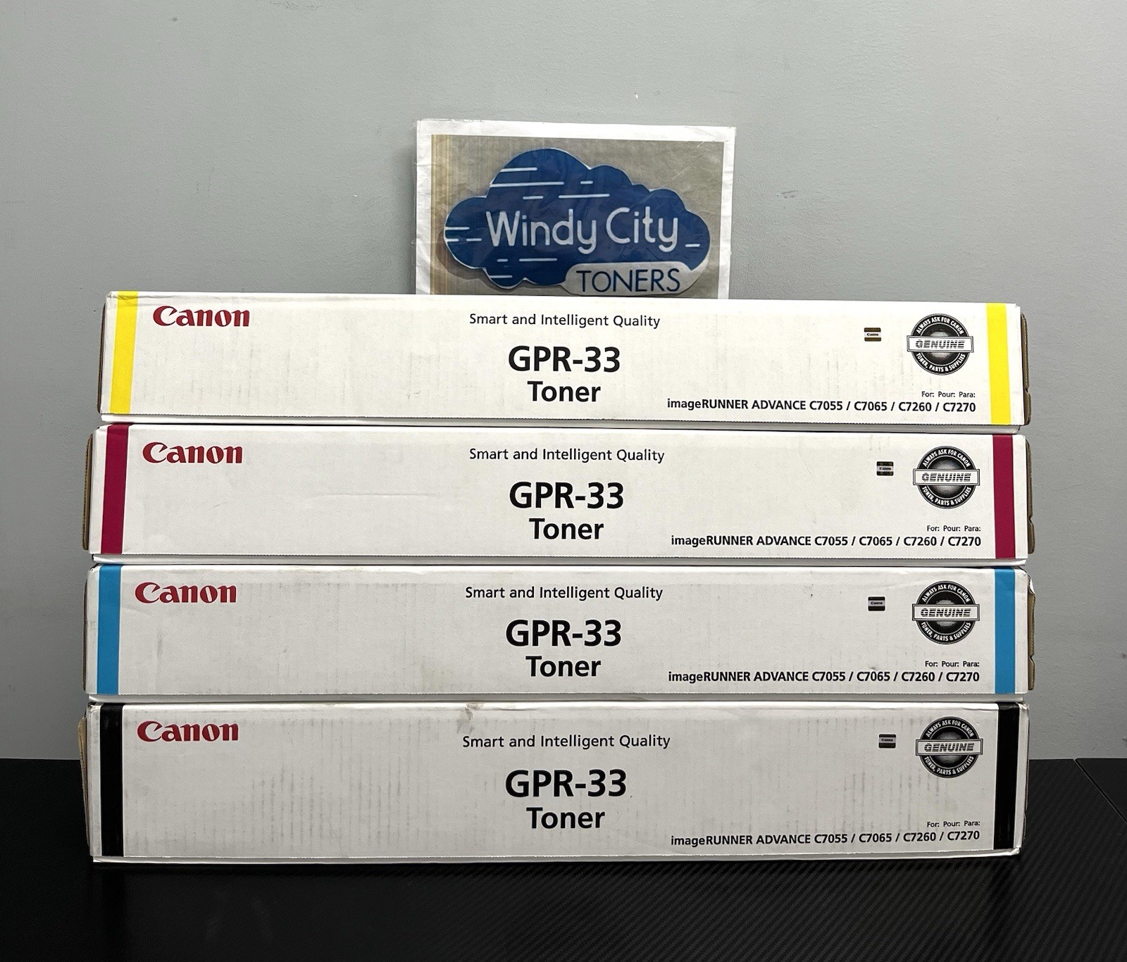 Canon GPR-33 Toner Cartridge Set KCMY For C7055 C7065 C7260 C7270 Genuine New