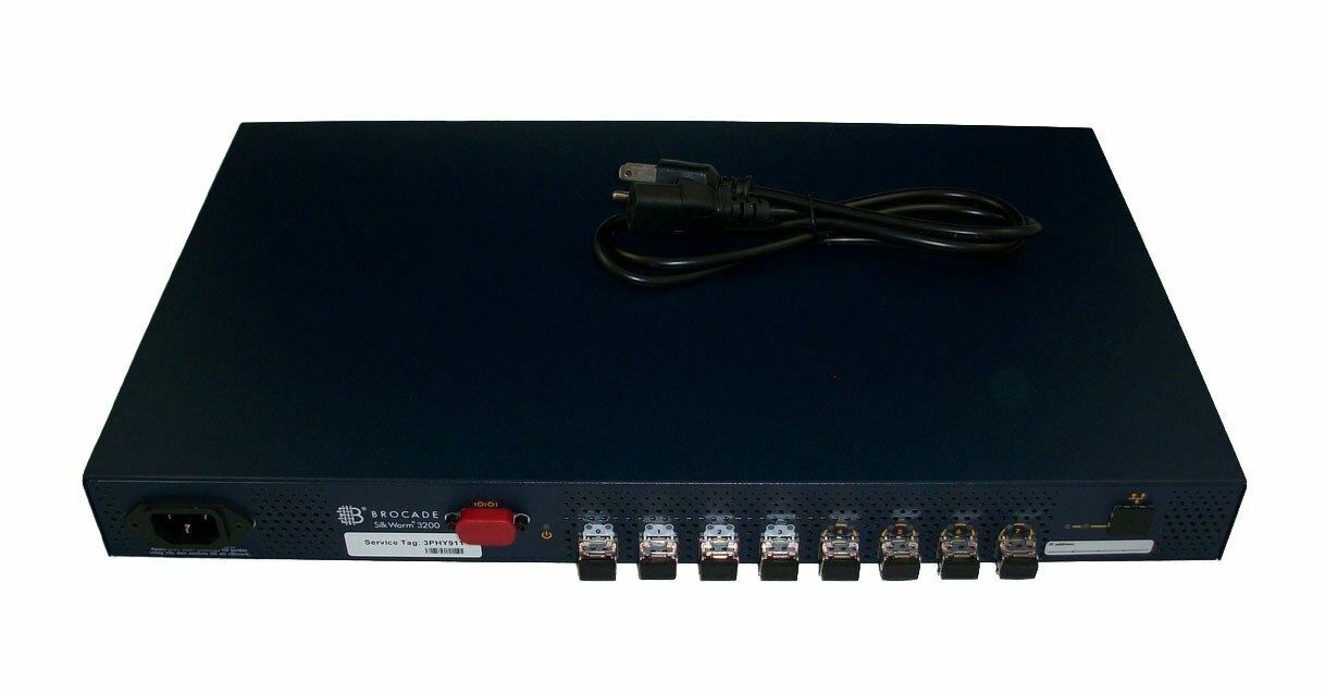 Brocade Silkworm 3200 Fibre Channel Switch 4R081 with 8x FTRJ-8519-7D-2.5
