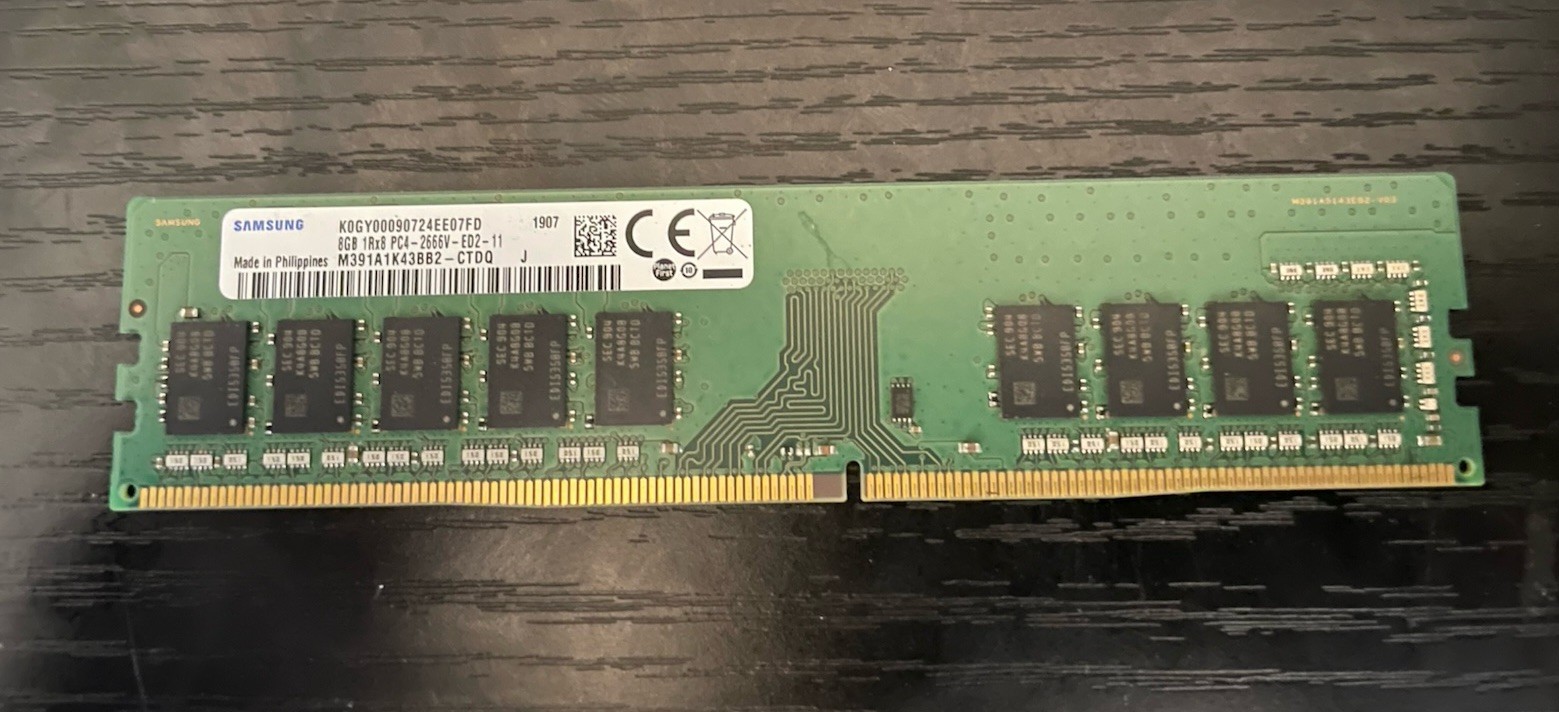 8GB Samsung 1Rx8 PC4-2666V-ED2-11 DDR4 ECC Server Memory RAM