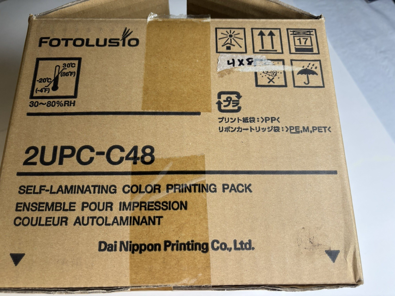 Fotolusio 2UPC-C48 Self Laminating 4x8 Color Print Pack DNP SnapLab NOT FULL SET