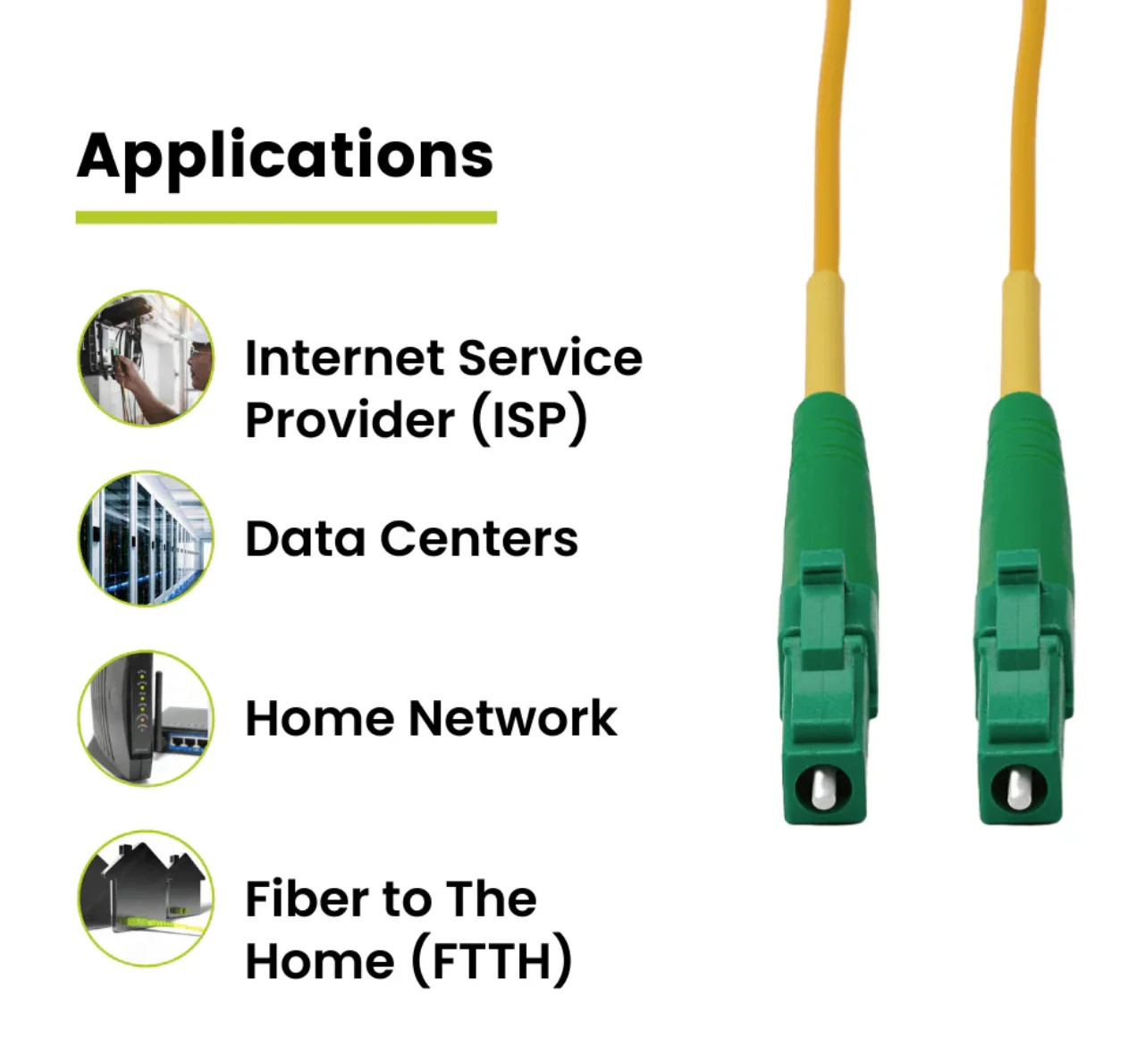 10M LC APC-LC APC Simplex OS2 9/125 Patch Cord LSZH 2.0mm FTTH 