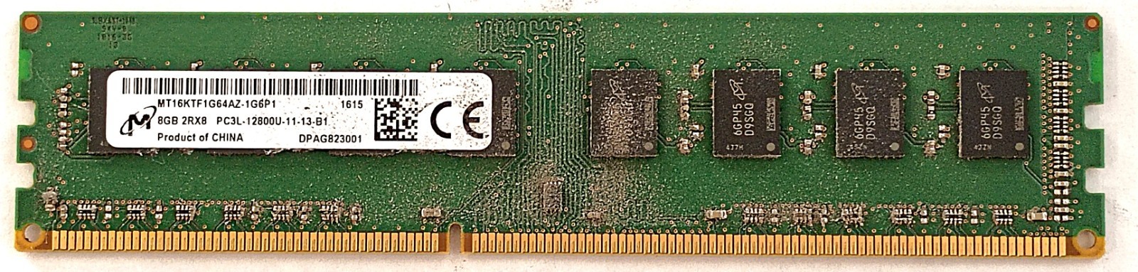 MT16KTF1G64AZ-1G6P1 Micron 8GB 2Rx8 PC3L-12800U-11-13-B1 Unbuffered Desktop RAM
