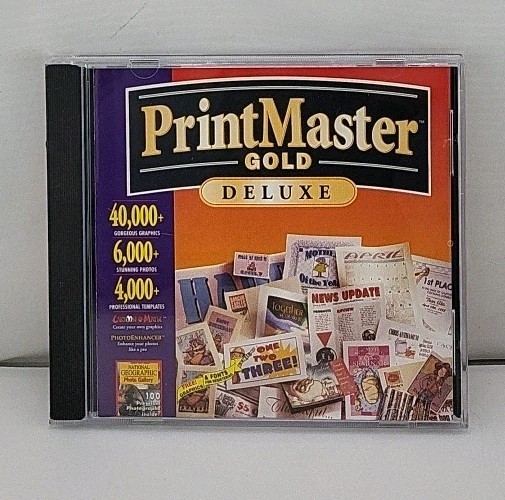 PrintMaster Gold Deluxe 4.0 Program CD 