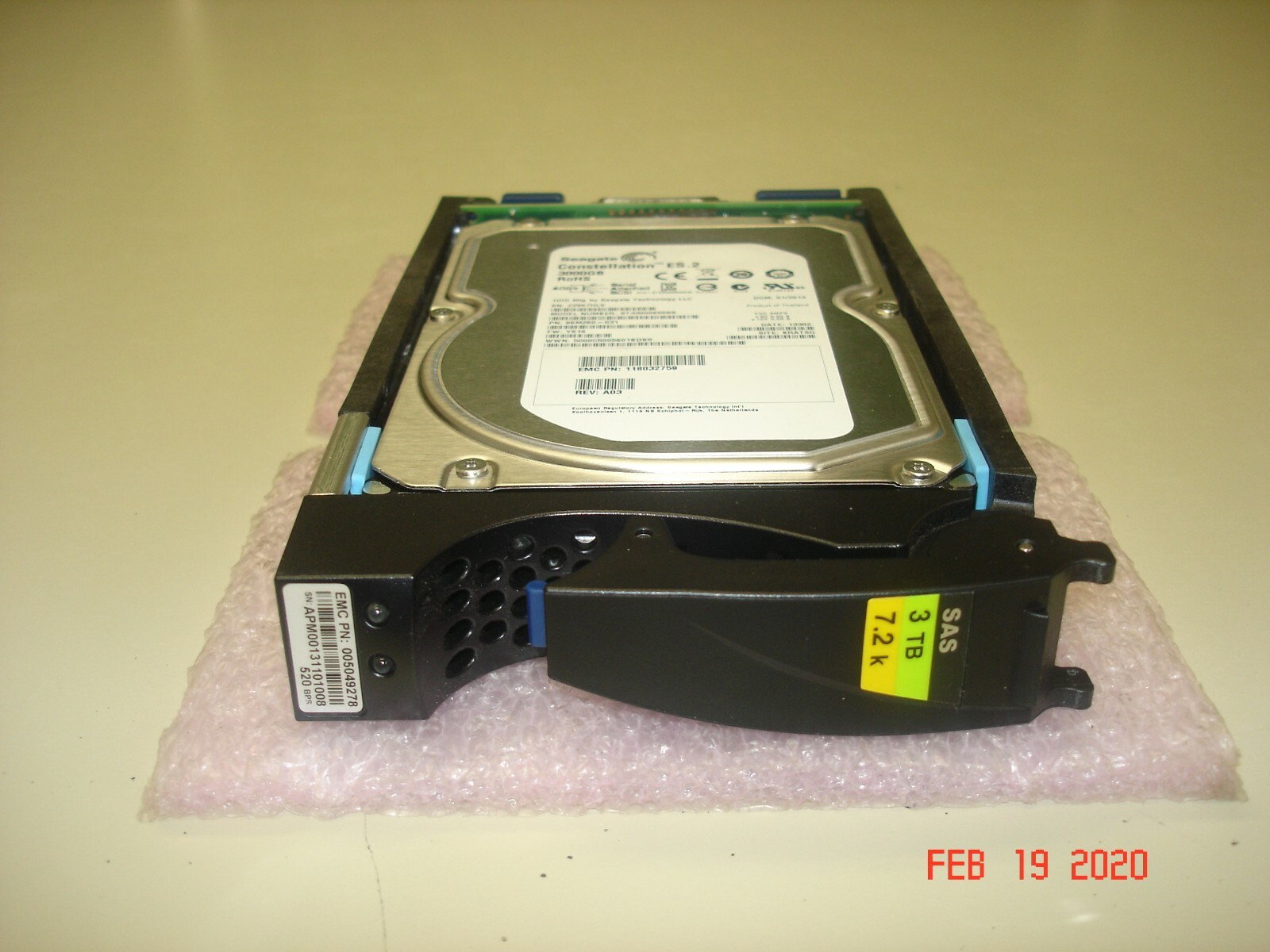 005049278 EMC 3TB 7.2K 5.25" 6GB/s ROHS SAS HDD IN SLED V3-VS07-030, 118032759 