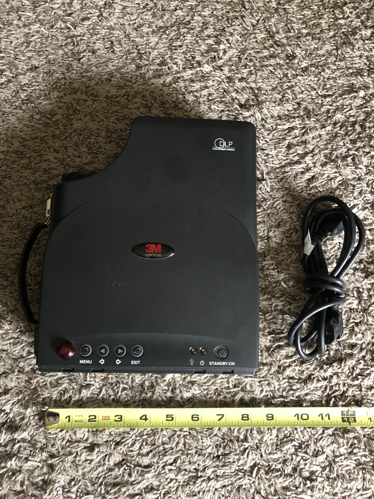 3M MP7630 Projector DLP Turns On But Lens Missing Rare Model Hard To Find VB4