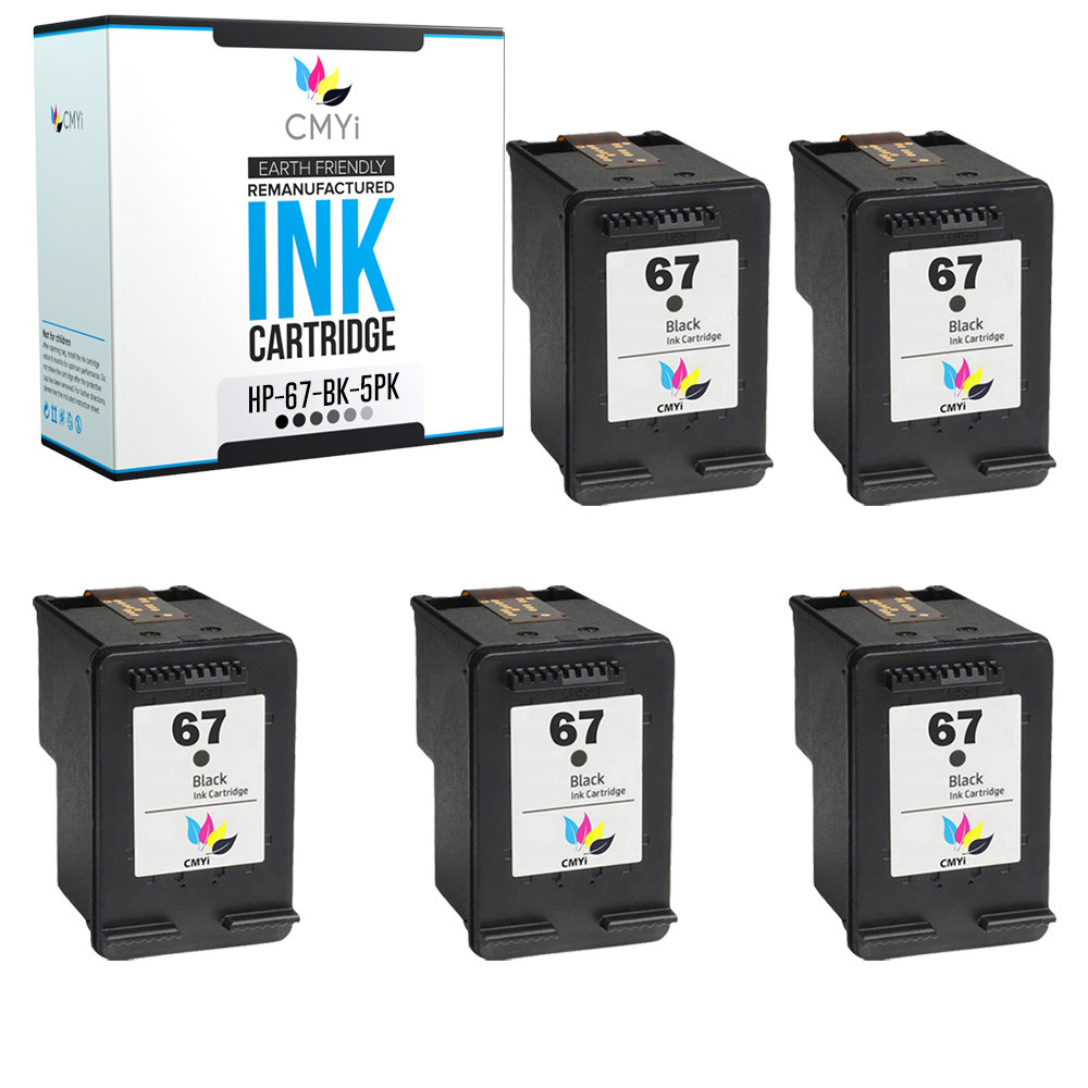 5PK Compatible HP 67 Printer Cartridges for DeskJet 4155e 2755e 2700 2723e 4175e