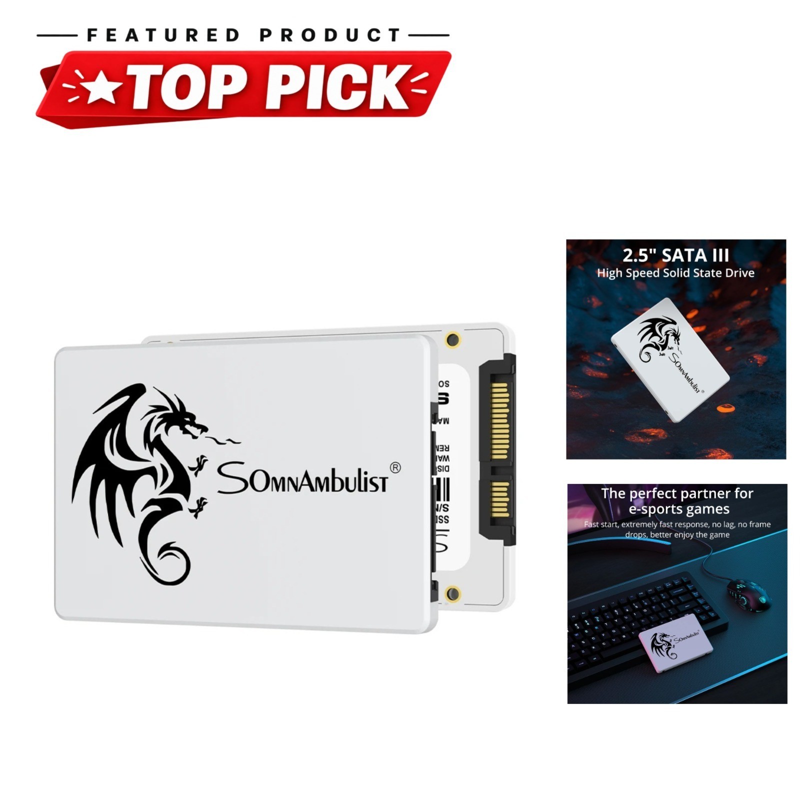 SomnAmbuList SSD 2.5" 64GB 128GB 256GB 512GB SATA III Internal Solid State