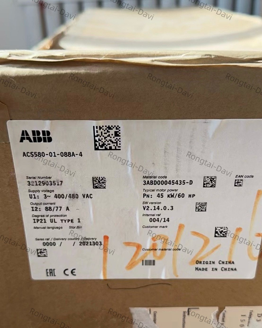1PCS ABB ACS580-01-088A-4 Frequency converter Brand New Expedited Shipping