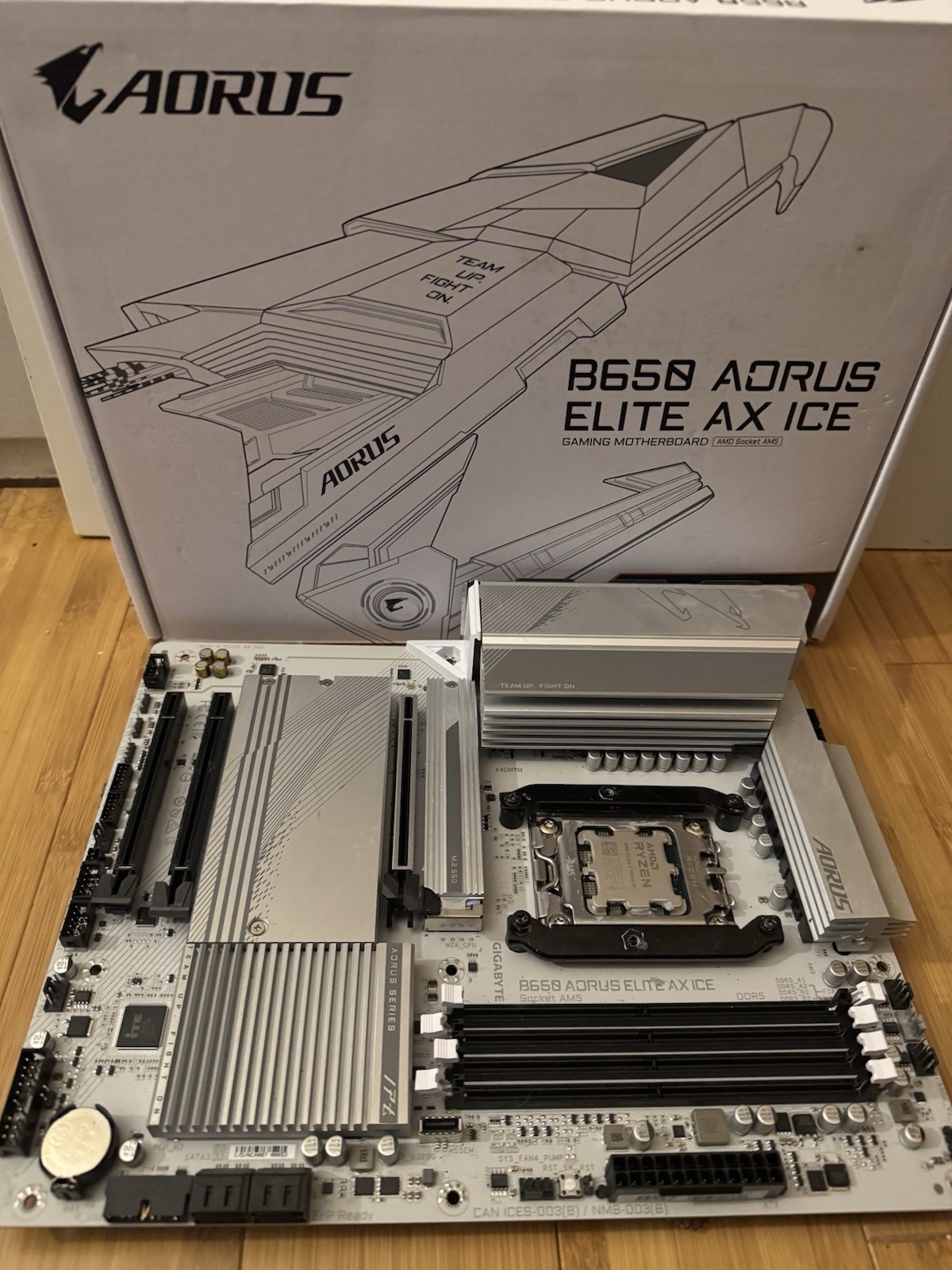 Gigabyte B650 AORUS Elite AX ICE AM5 DDR5 ATX Motherboard Used
