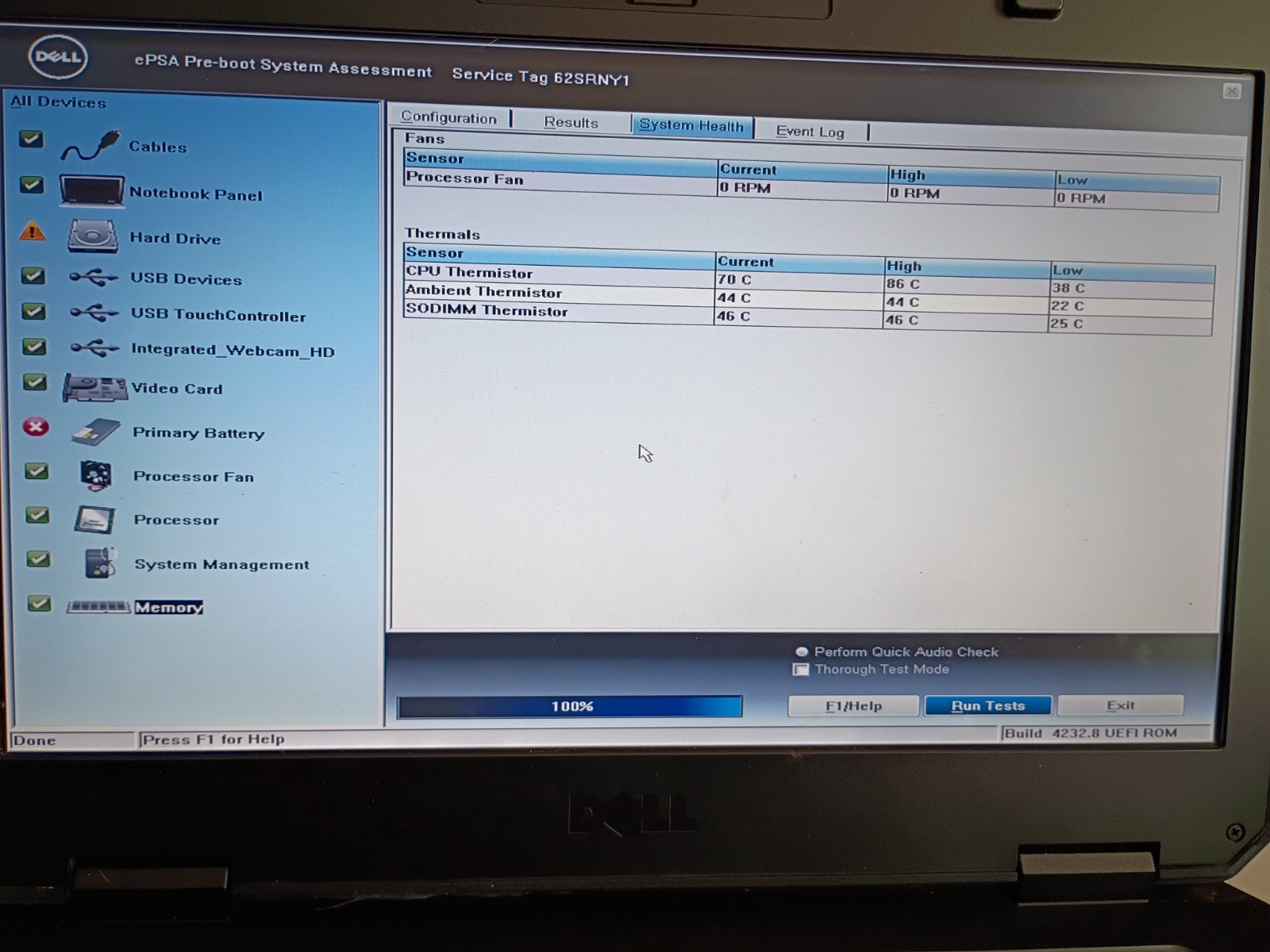 DELL 5404 i5, 14" SCR, 8 GB RAM, N0 BATT, NO HD CAD, NO CHARGER BOOTS TO BIOS