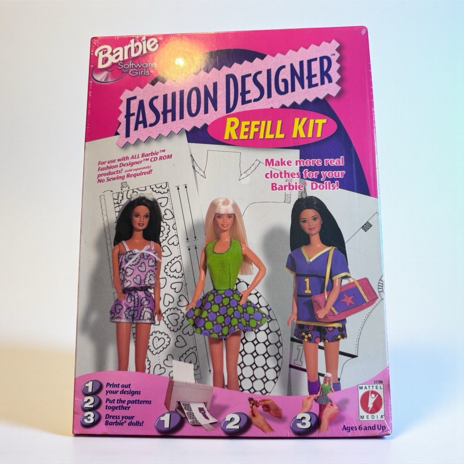 Vintage Barbie Fashion Designer CD ROM REFILL KIT Mattel 1997 FACTORY SEALED 