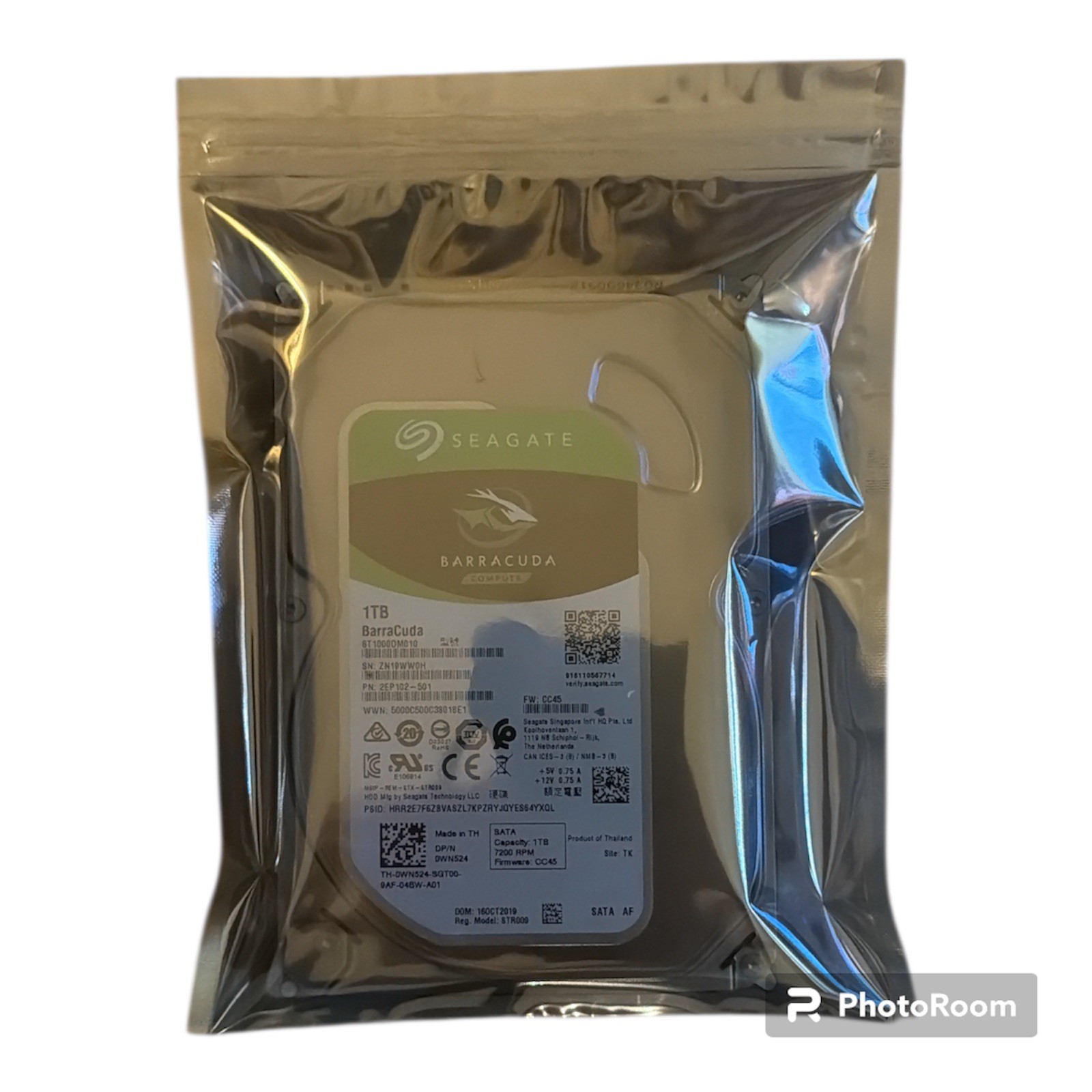 Seagate Barracuda ST1000DM010 1TB 3.5” Internal Hard Drive SATA III 7200 RPM