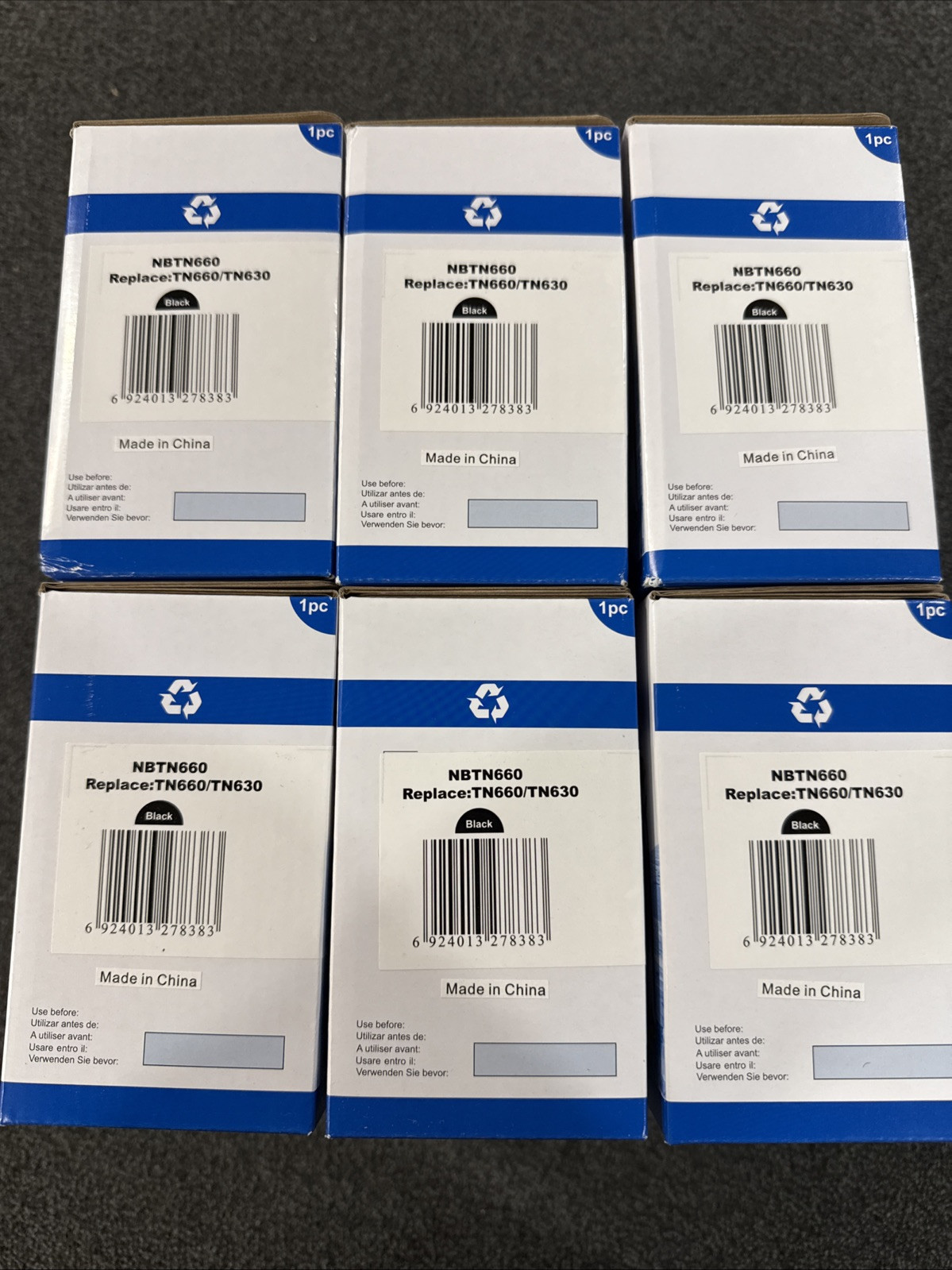 Toner Cartridge NBTN660 6PK COMPATIBLE for Brother TN660/TN-660