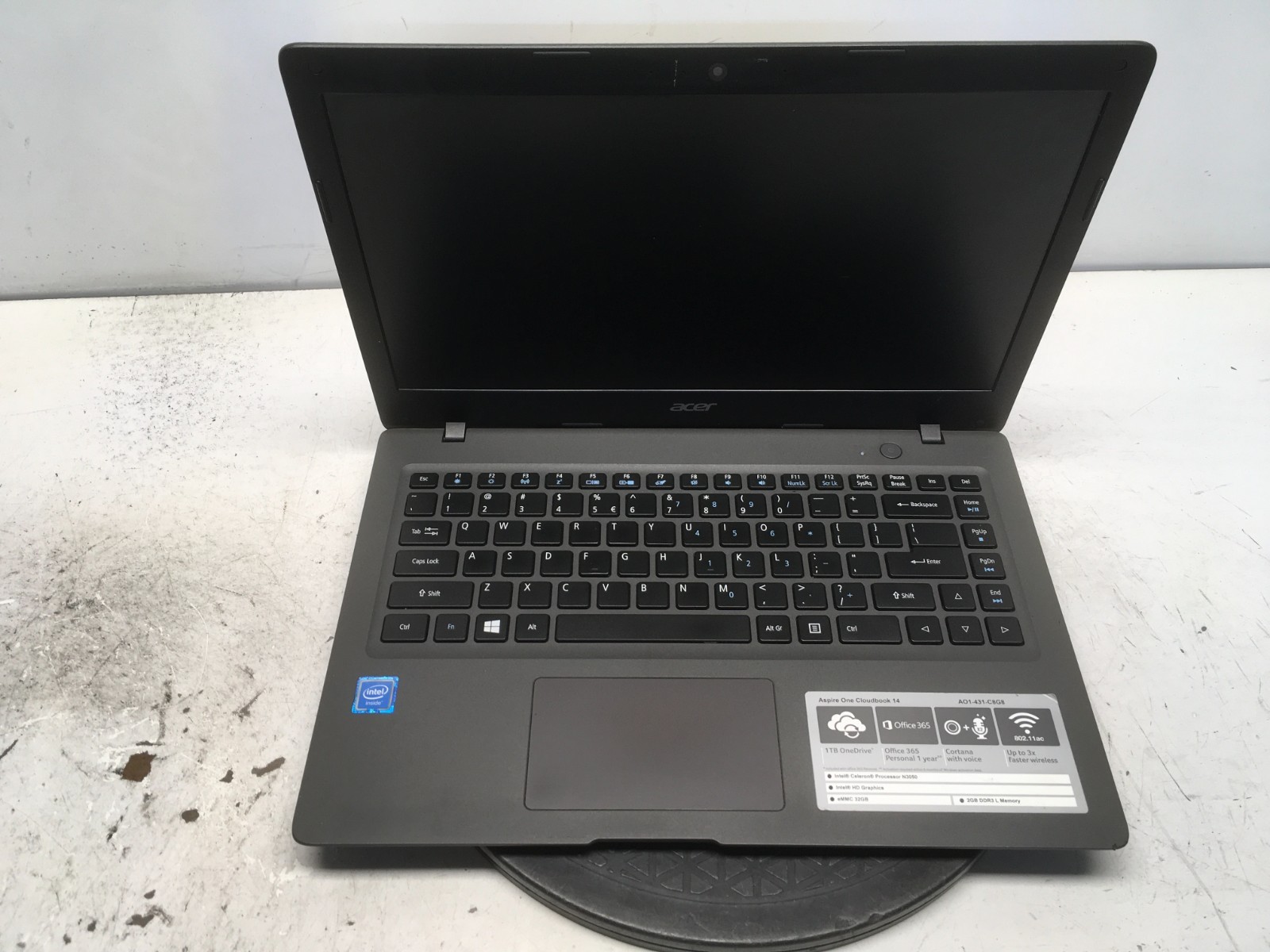 Acer Aspire One CloudBook 14 Celeron N3050 1.6GHz 2 GB WIN 11 32GB SSD No Bat