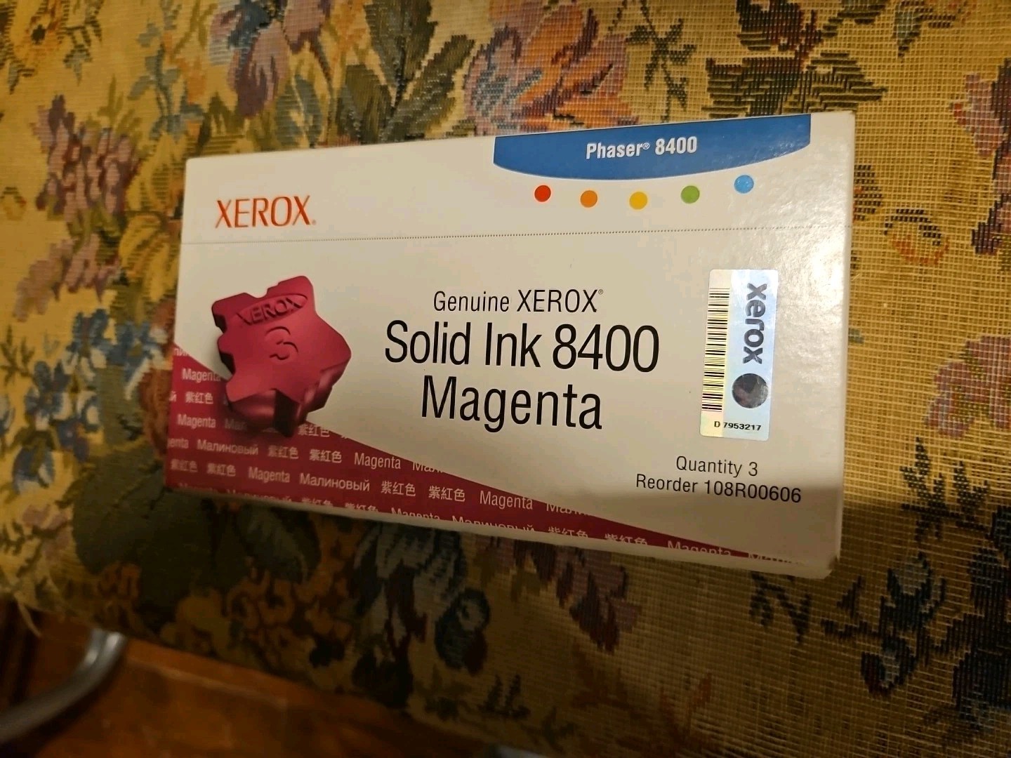  Xerox Phaser 8400 Magenta Solid Ink Toner Cartridge Phaser 108R00606 NEW