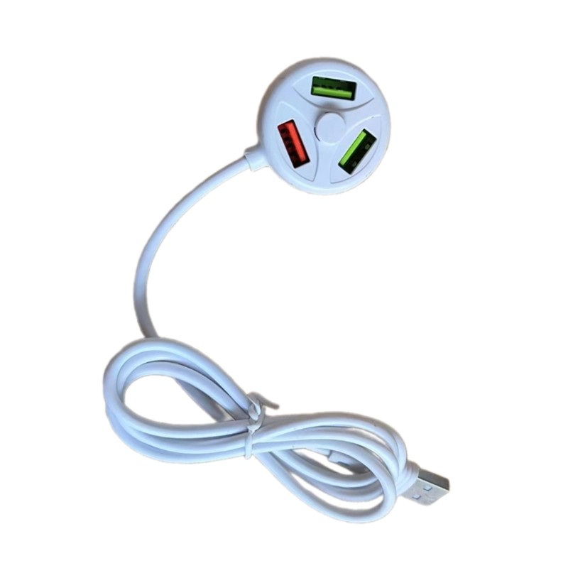 Multi Device USB Charging Hub with 3 Ports Multi USB Charger Port 118cm Cable