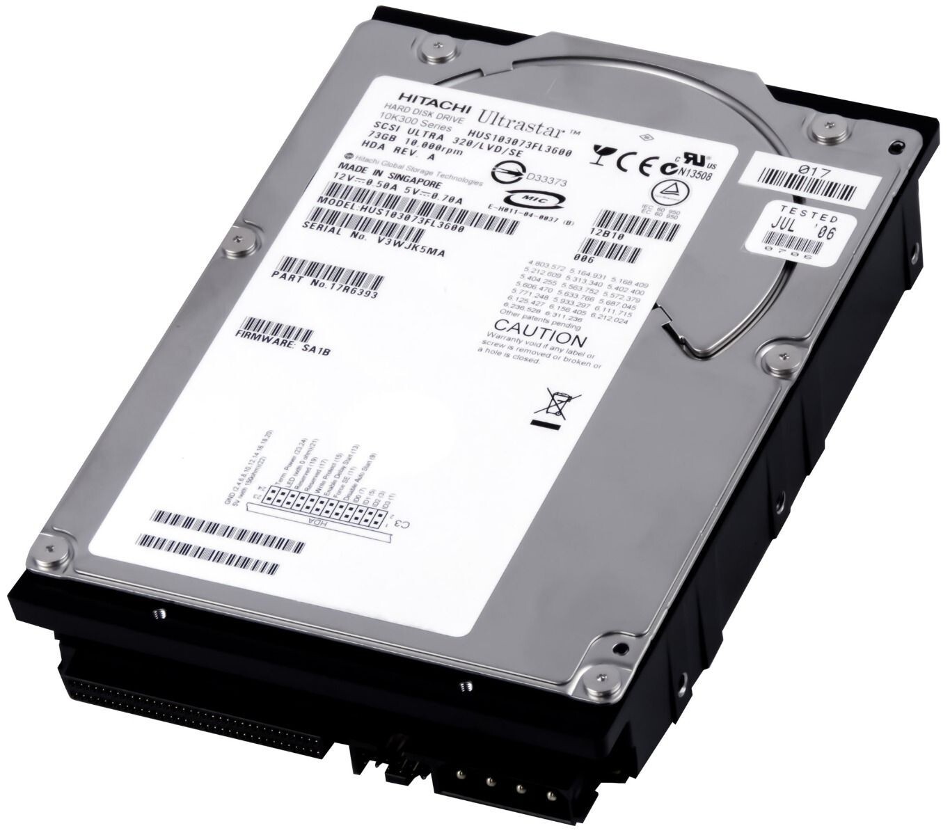 HITACHI ULTRASTAR 10K300 17R6393 HUS103073FL3600 73GB 10K 16MB SCSI 68-Pin 3.5''
