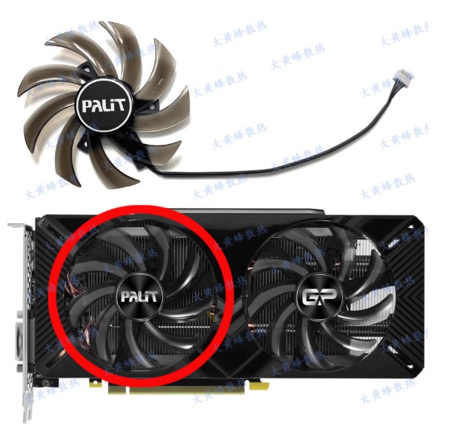 For PALIT GTX1660 1660S 1660ti Dual Graphics Card Cooling Fan GA91S2U