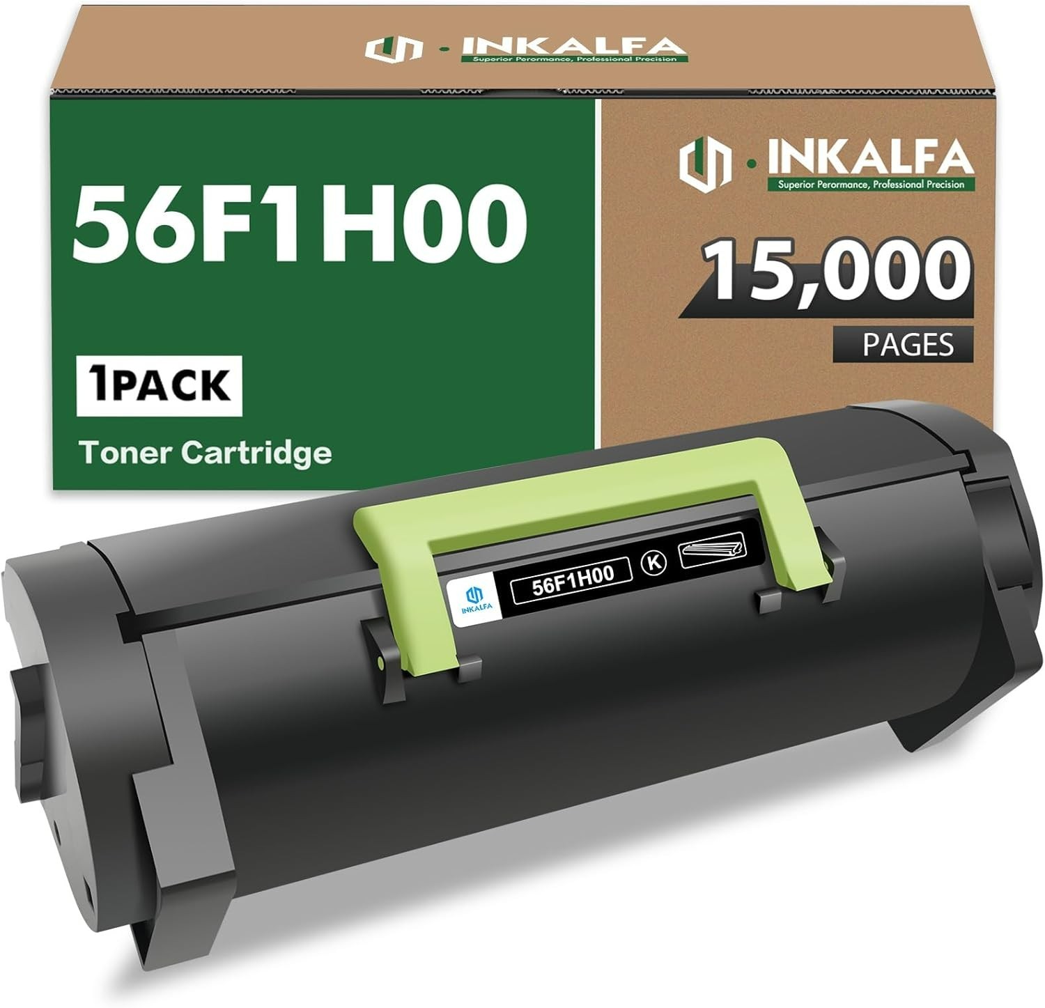 56F1H00 Black Toner Cartridge with Chip Replacement for Lexmark 56F1H00 Toner