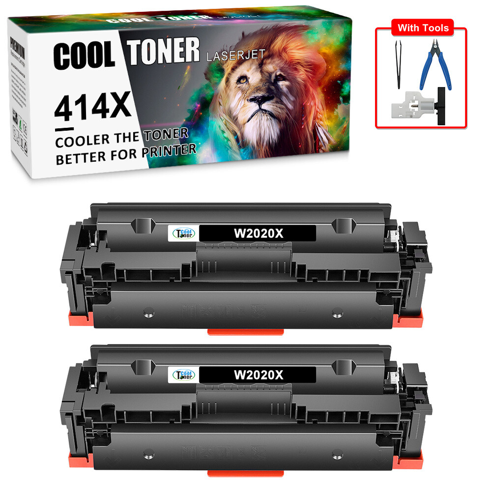 2 x Compatible with HP 414X W2020X Toner MFP M479fdw M454dw M454dn No Chip