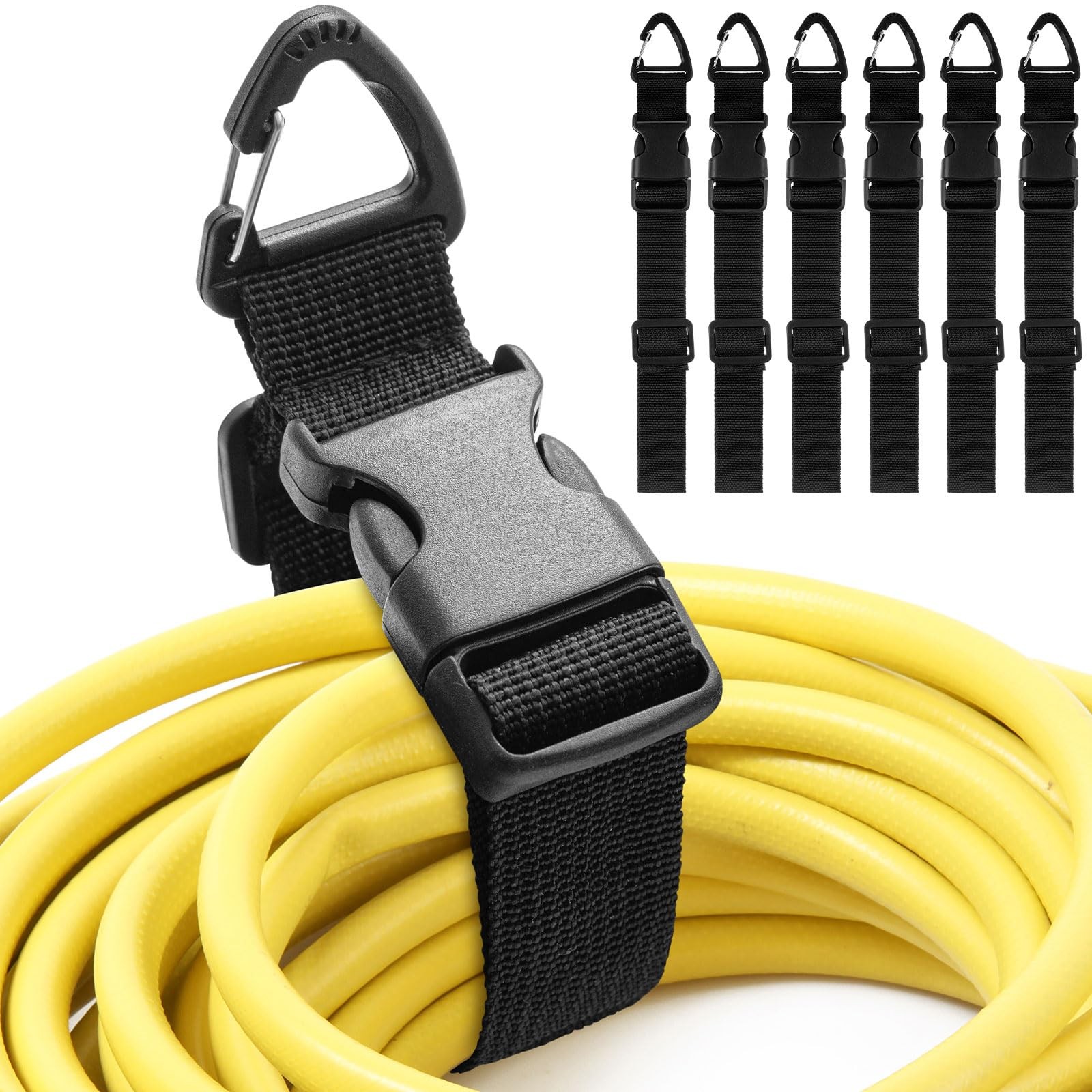 Wowangce 6 Pack 17 Inch Adjustable Extension Cord Holder Organizer with Trian...