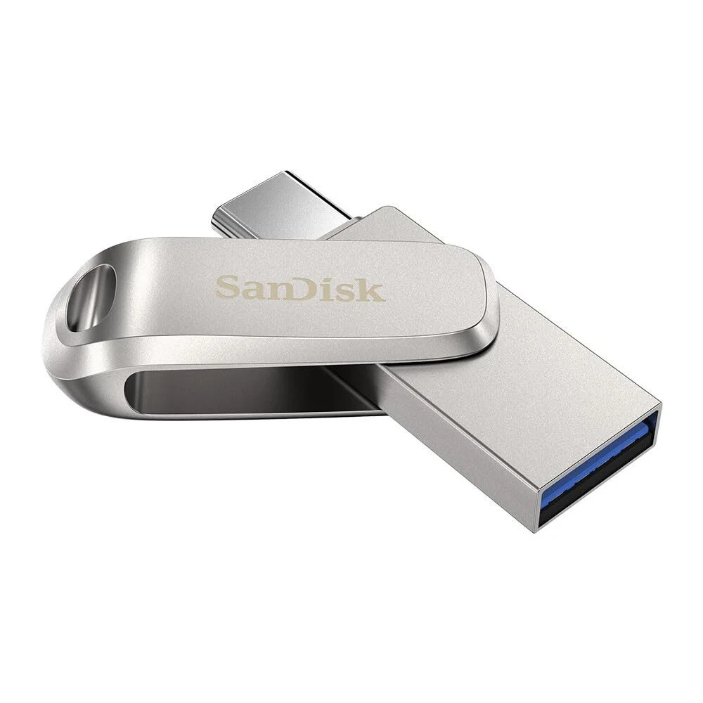 SanDisk Ultra Dual Drive Luxe 256GB USB Type C Pen Drive Silver 256GB