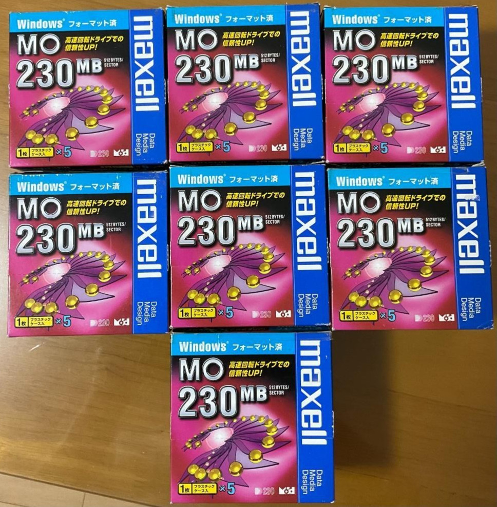 [ New ] MAXELL MO 230MB Magneto Optical Disk lot of 35 260720