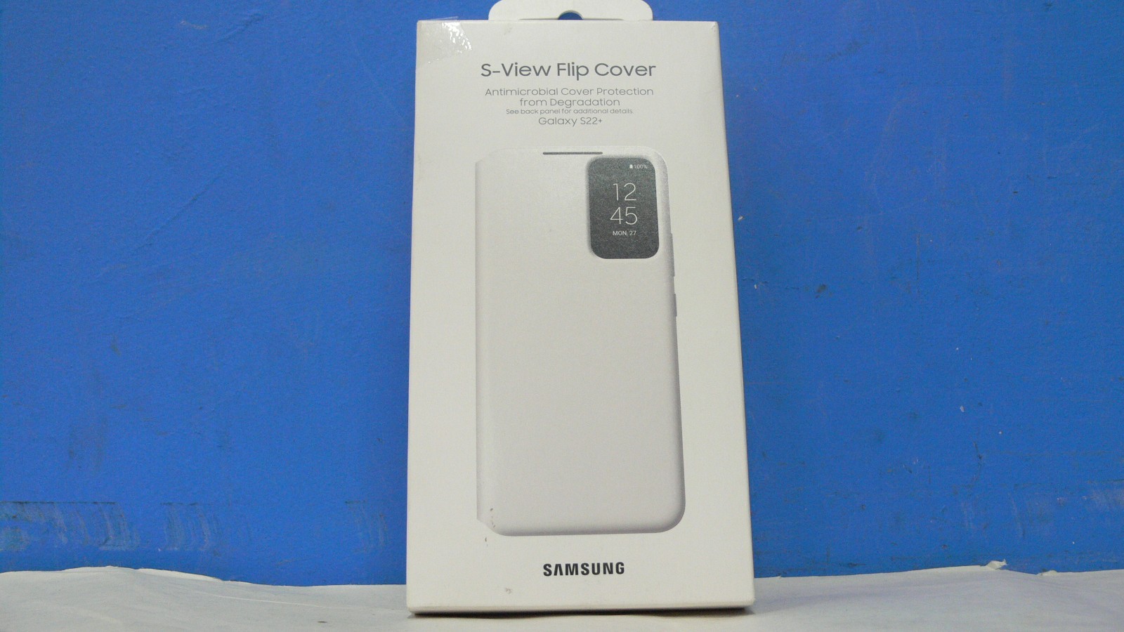 Original Genuine SAMSUNG S-View Flip Case Slim Cover For Galaxy S22+ Plus-White