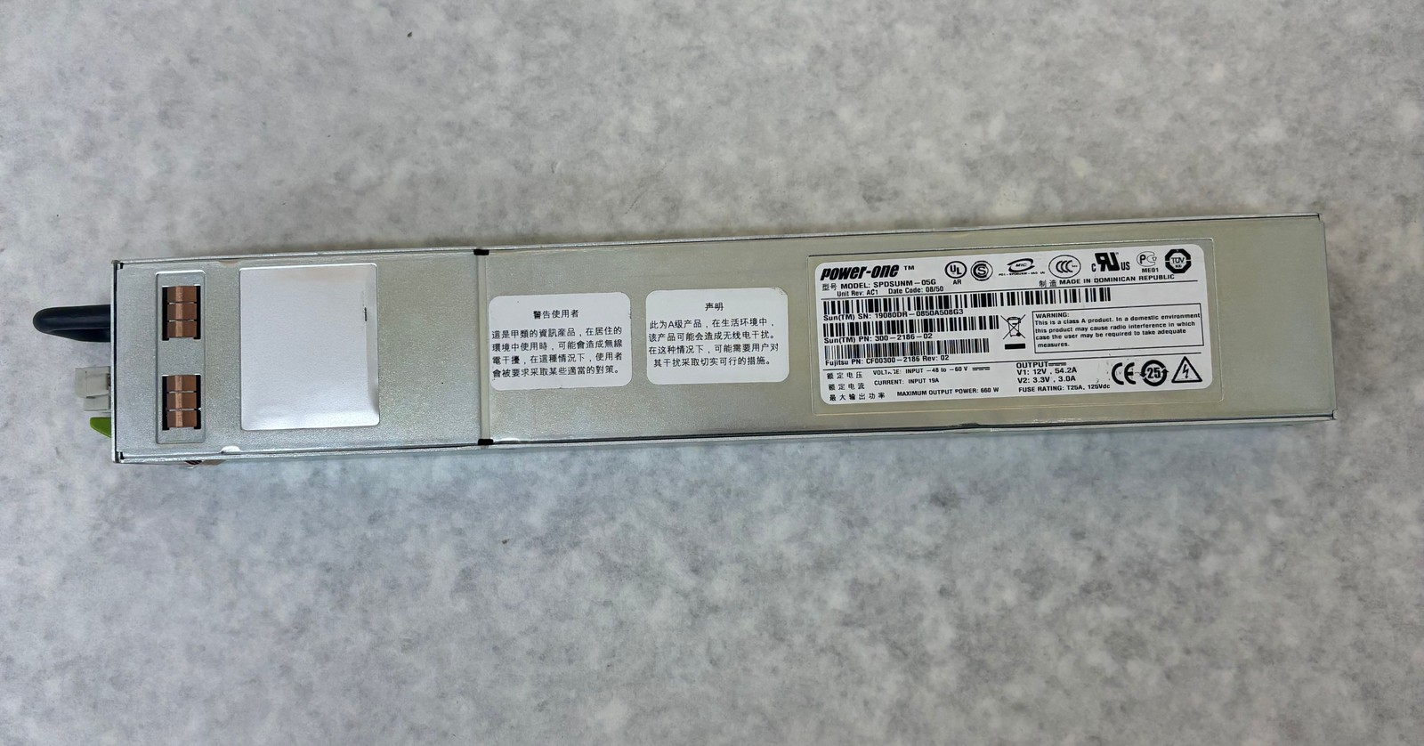 Power-One SPDSUNM-05G 300-2186-02 CF00300-2186