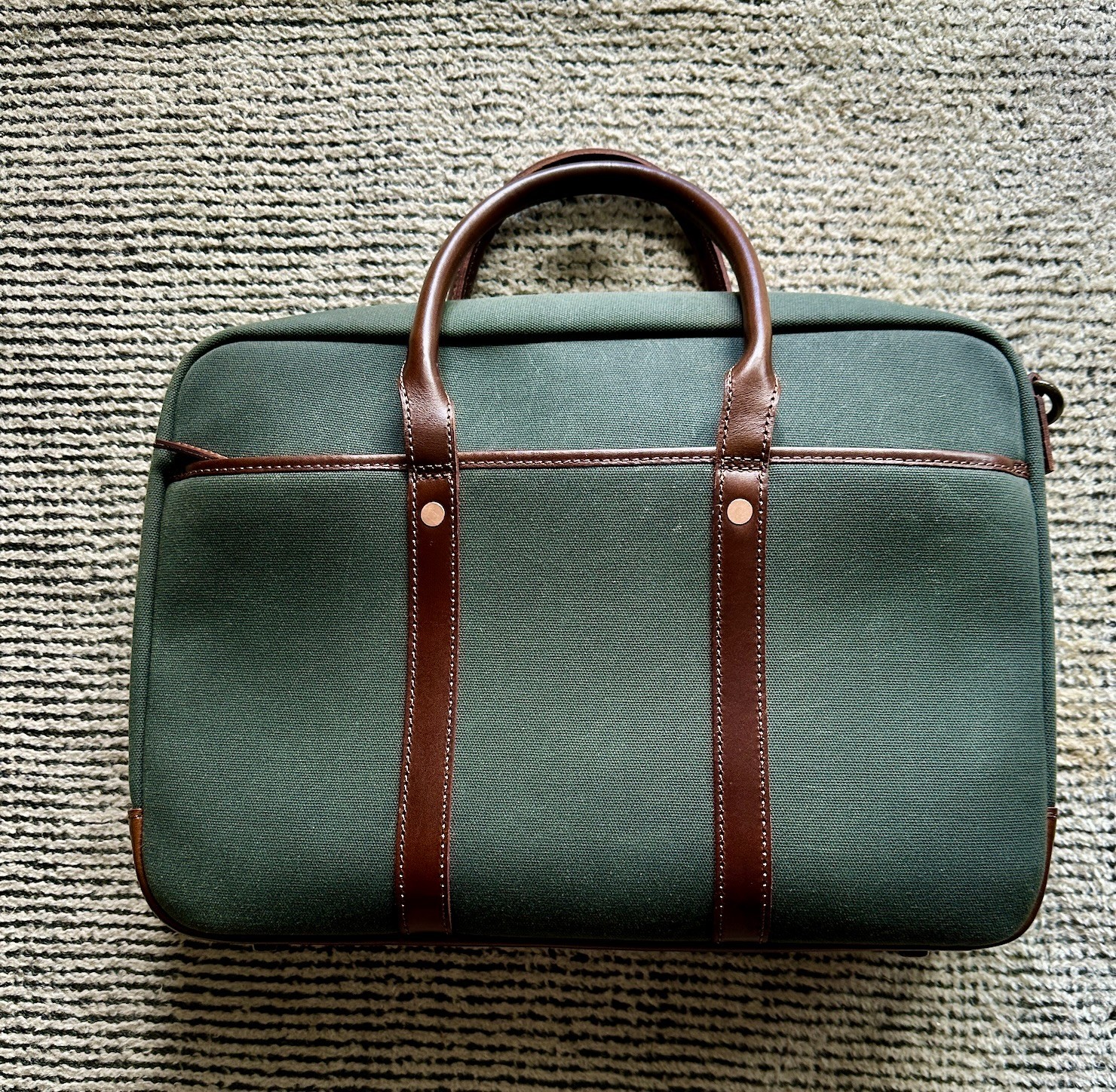 Satchel & Page Aviator Brief Waxed Canvas Briefcase - Lightly Used