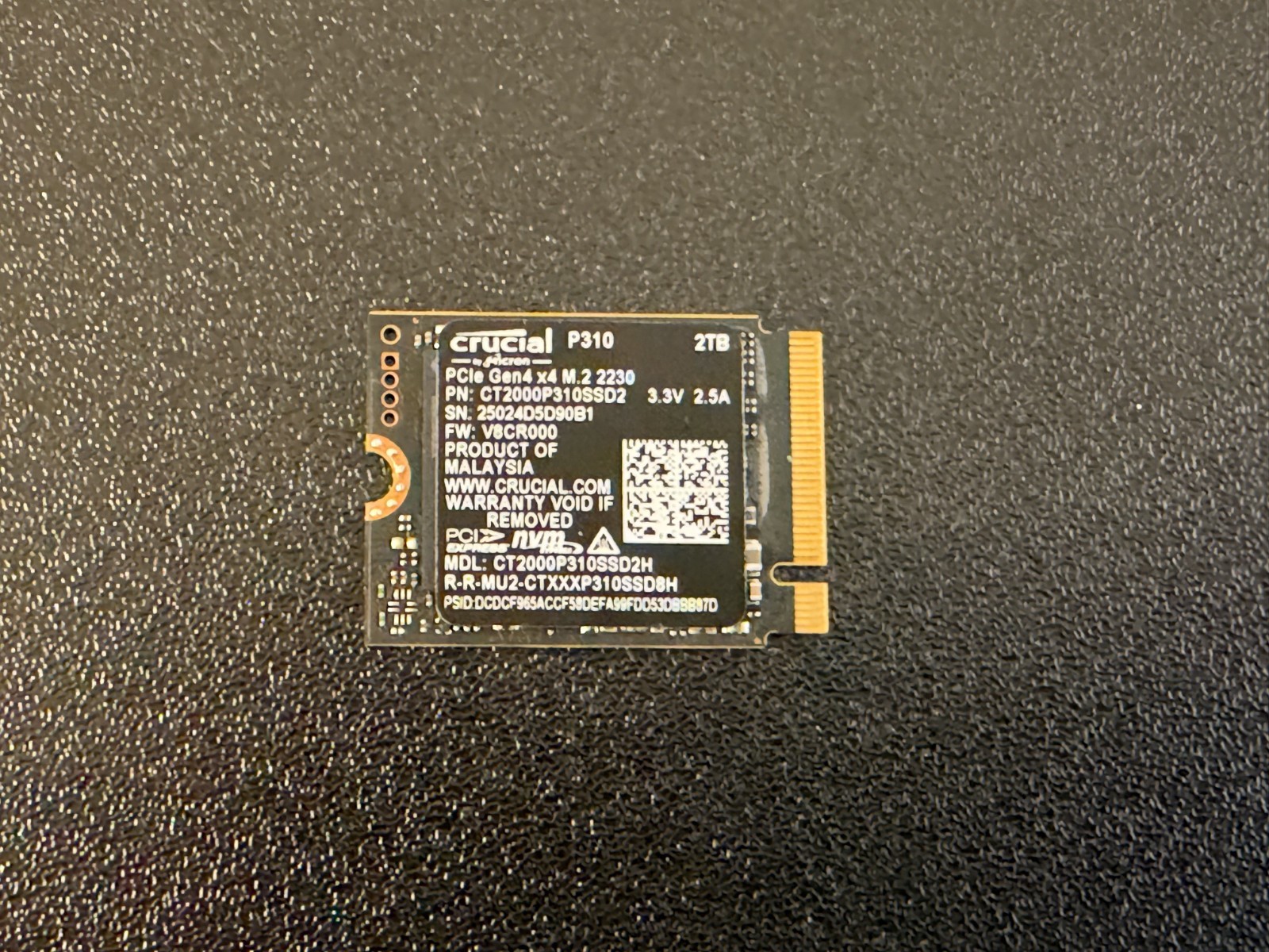 Crucial P310 2TB M.2 2230 NVMe PCIe Gen4x4 Internal SSD PC Laptop