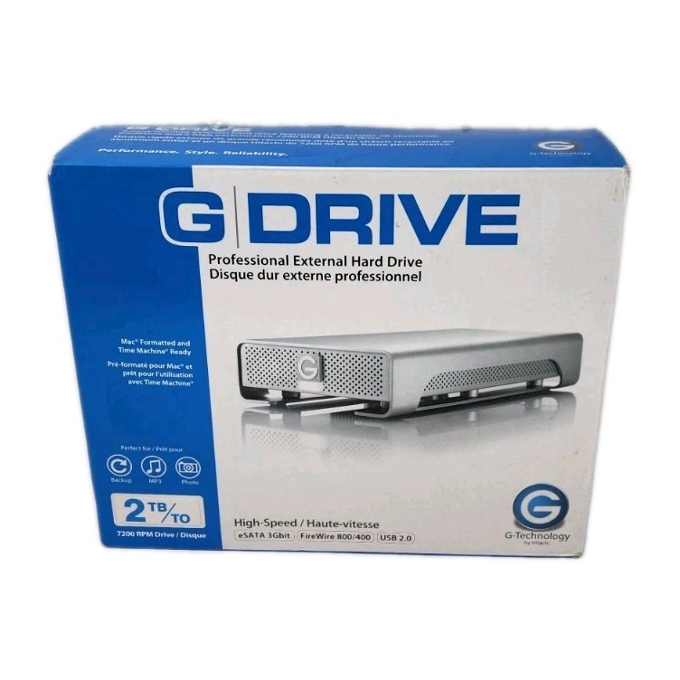 G-Technology G-DRIVE 2TB External Hard Drive | 2TB @7.2k | 0G00203 New Open Box 