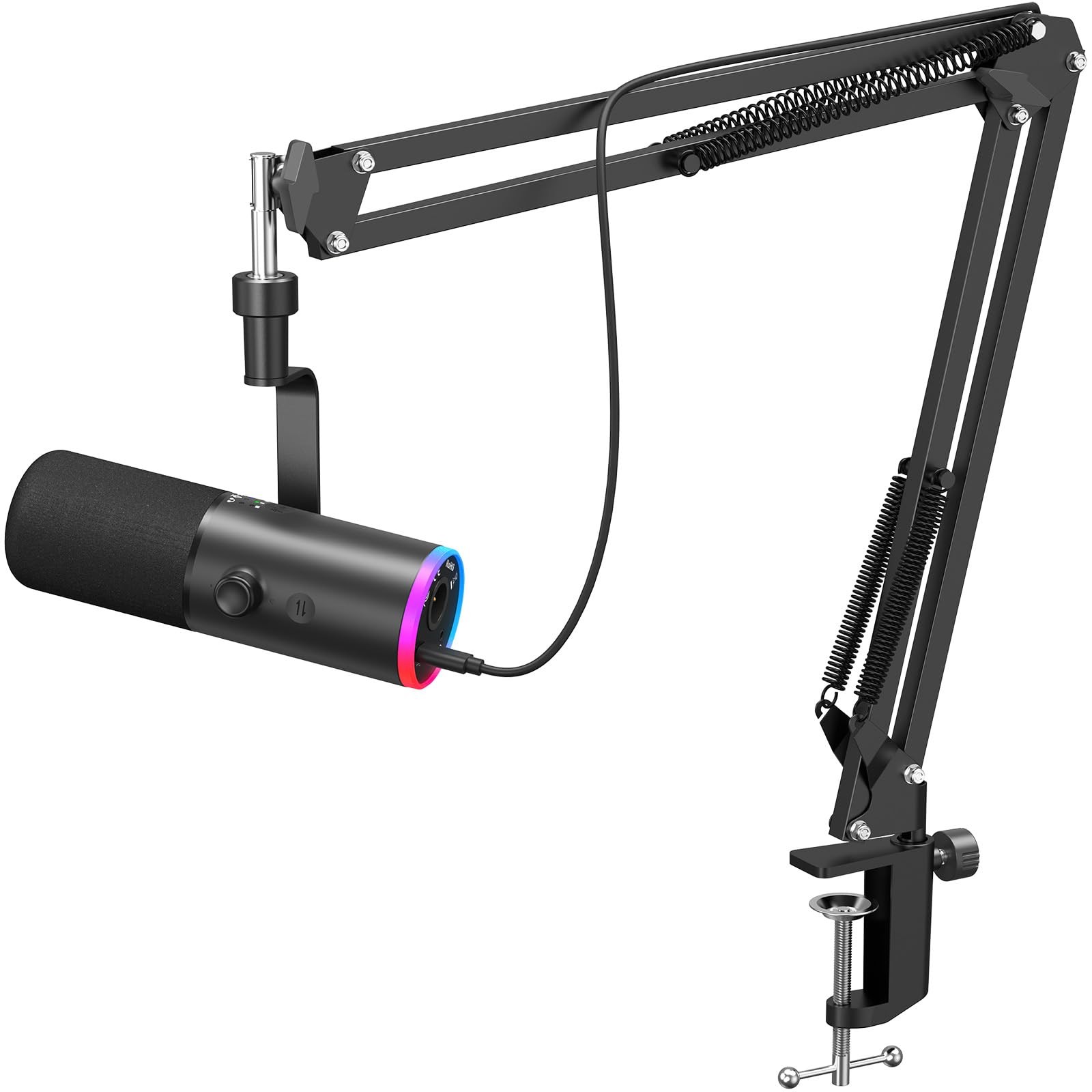 Dynamic Gaming Microphone AI Noise Cancel, XLR/USB Mic 16.7''l X 5.4''w X 4.5''h
