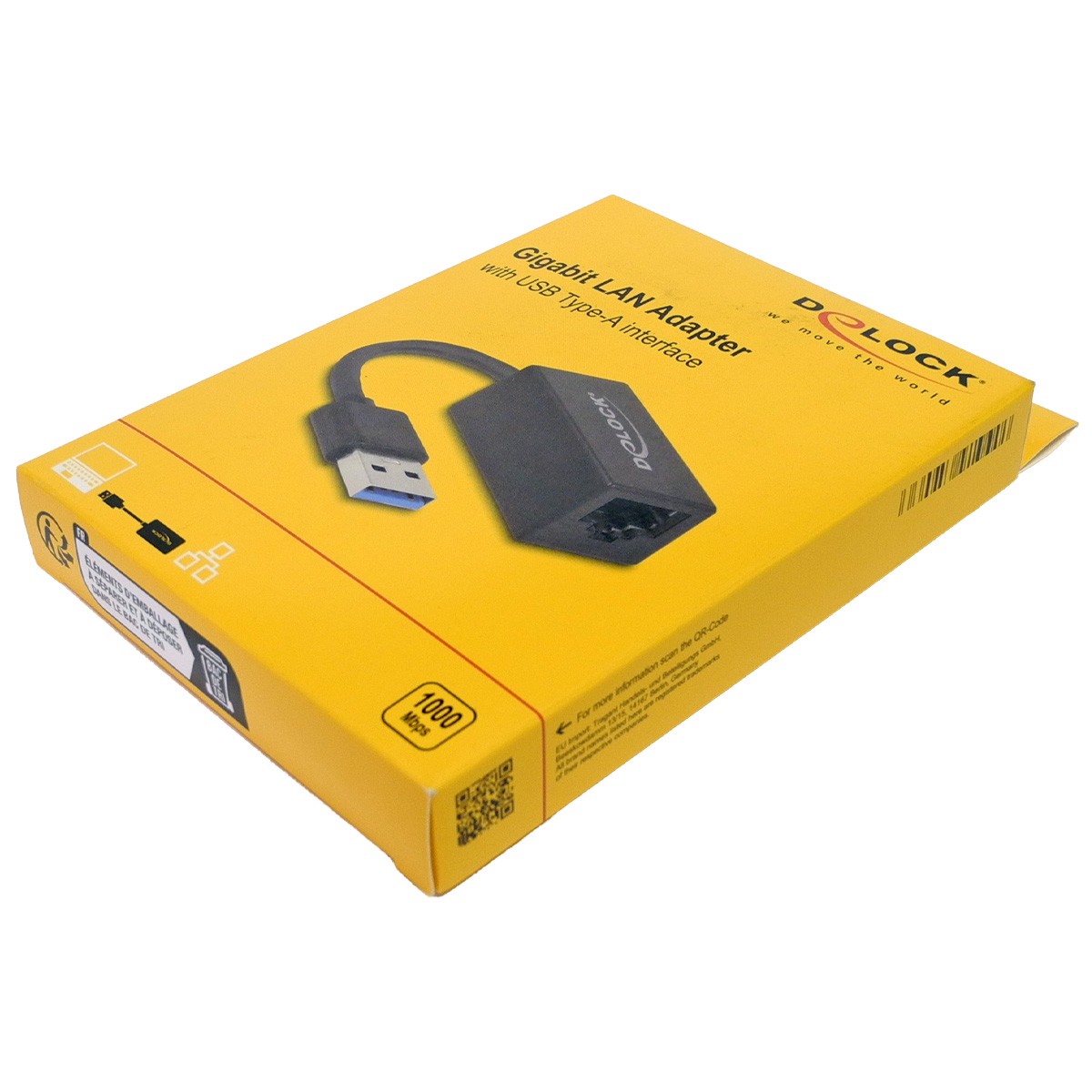 Delock 65903 Adapter 1x USB 3.0 Type A Port / 1x Gigabit LAN RJ-45 Port NEW