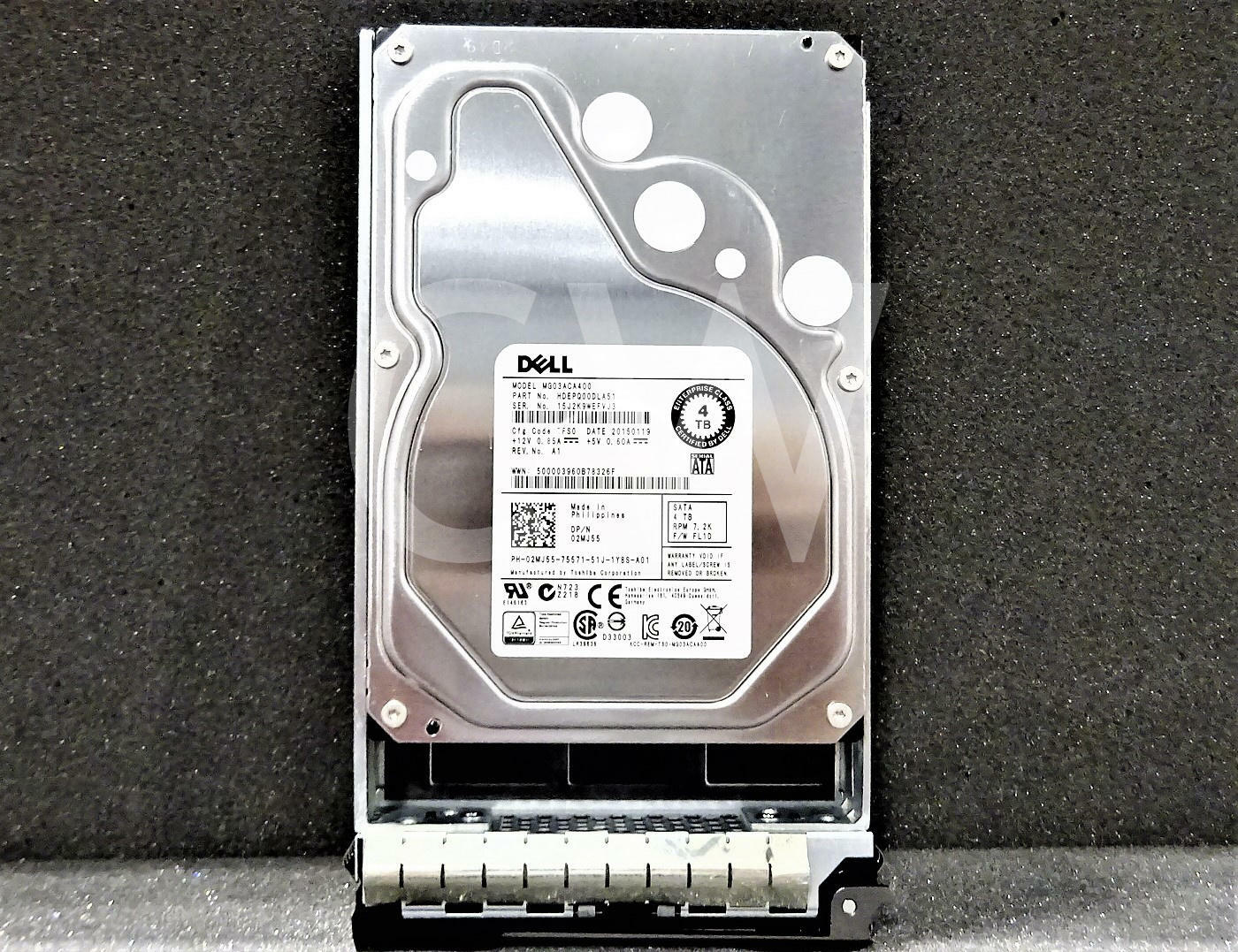 2MJ55 02MJ55 Dell MG03ACA400 4TB 7200RPM 6Gbps 3.5" SATA Server HDD Hard Drive