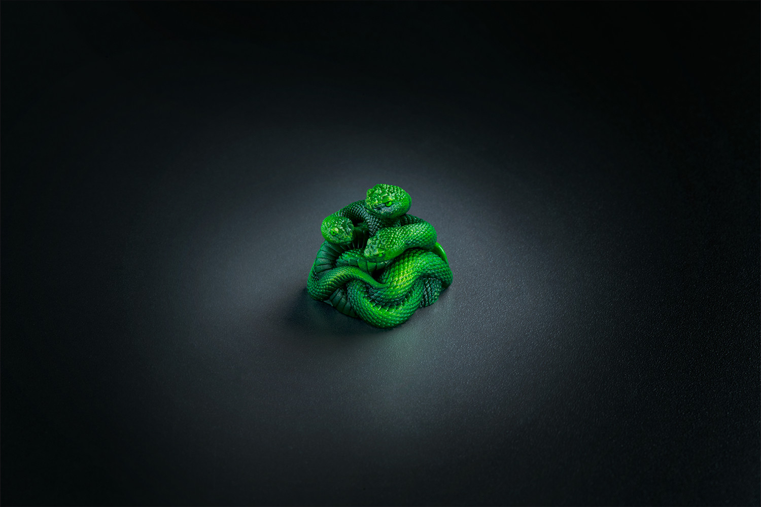 Razer Triple‑Headed Snake 3D Resin Artisan Single Mechanical Keyboard Keycap