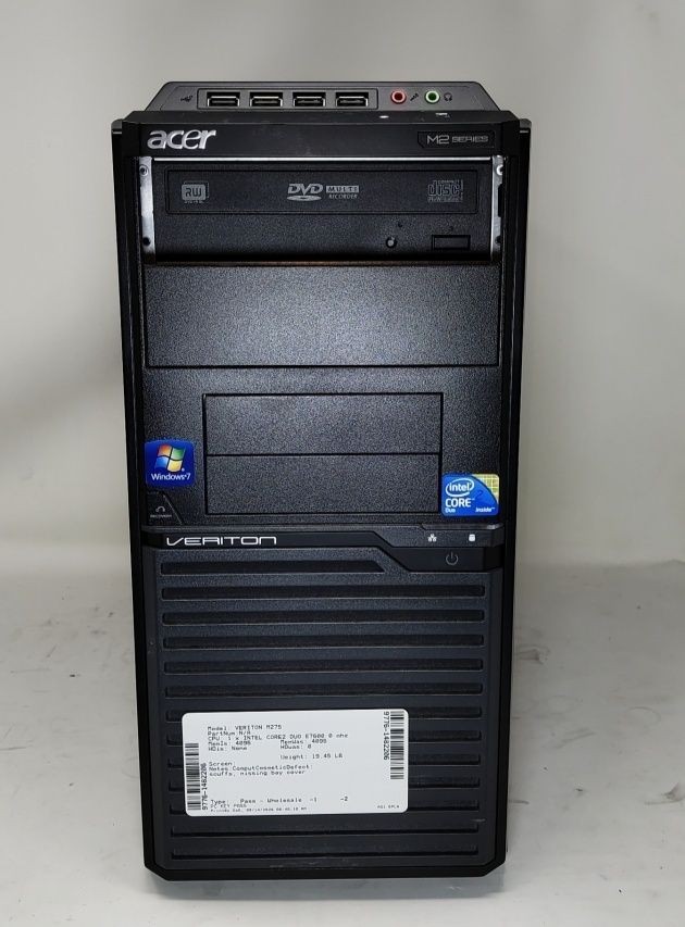 Acer Veriton M275 TOWER PC Pentium Dual Core E5700 3.0GHz 4GB SEE NOTES