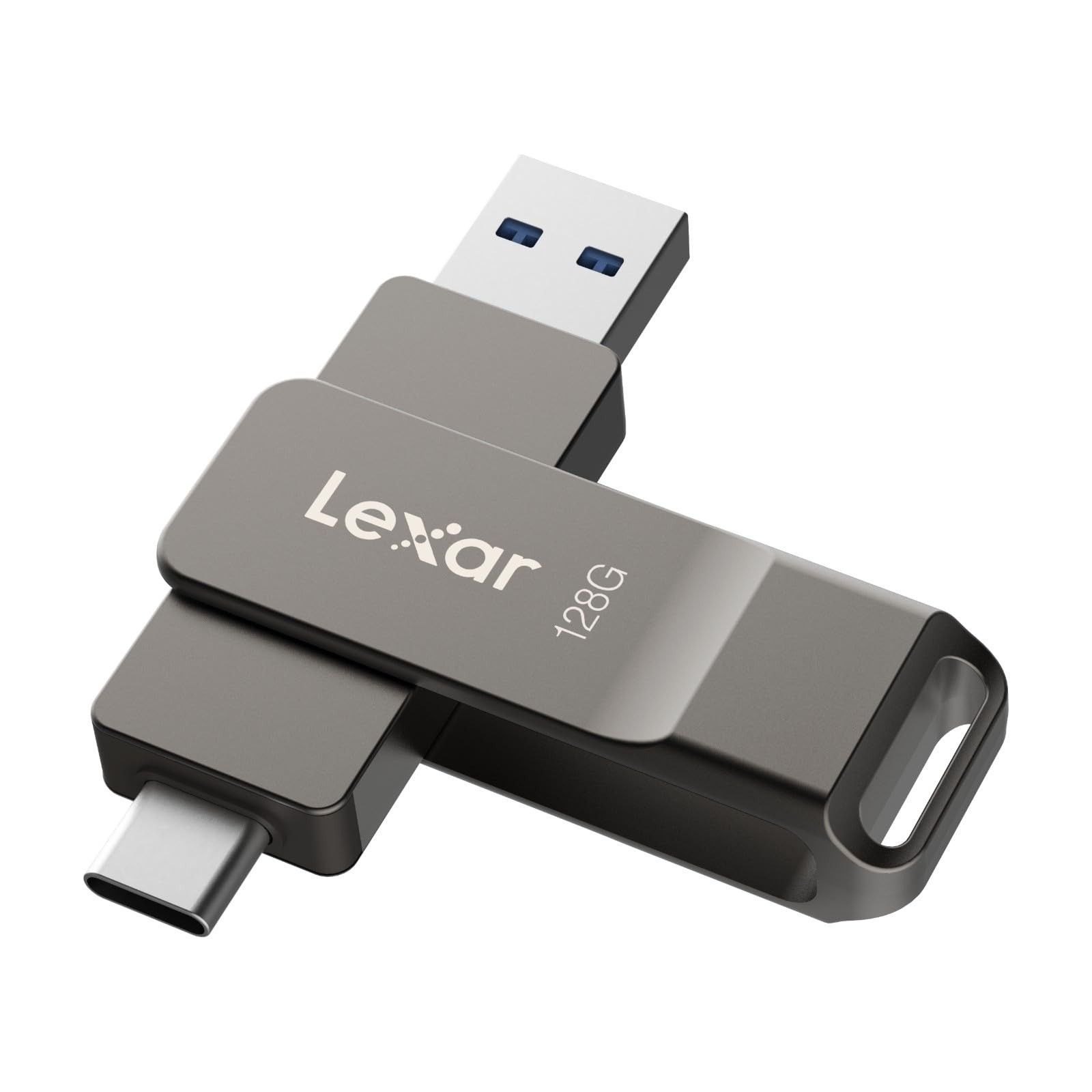 Lexar D40E USB Flash Drive 64GB USB-C Flash Drive Dual Titanium